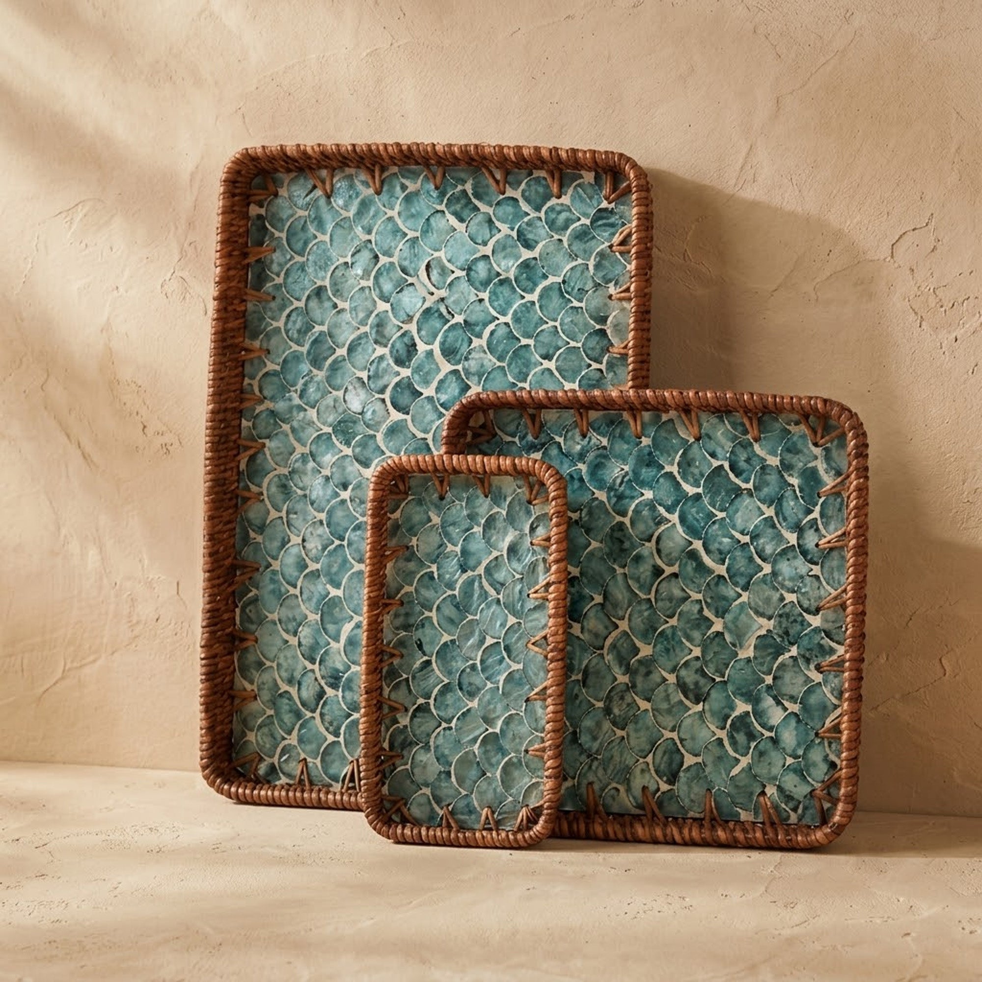 Rattan trays - Tide - oddpod