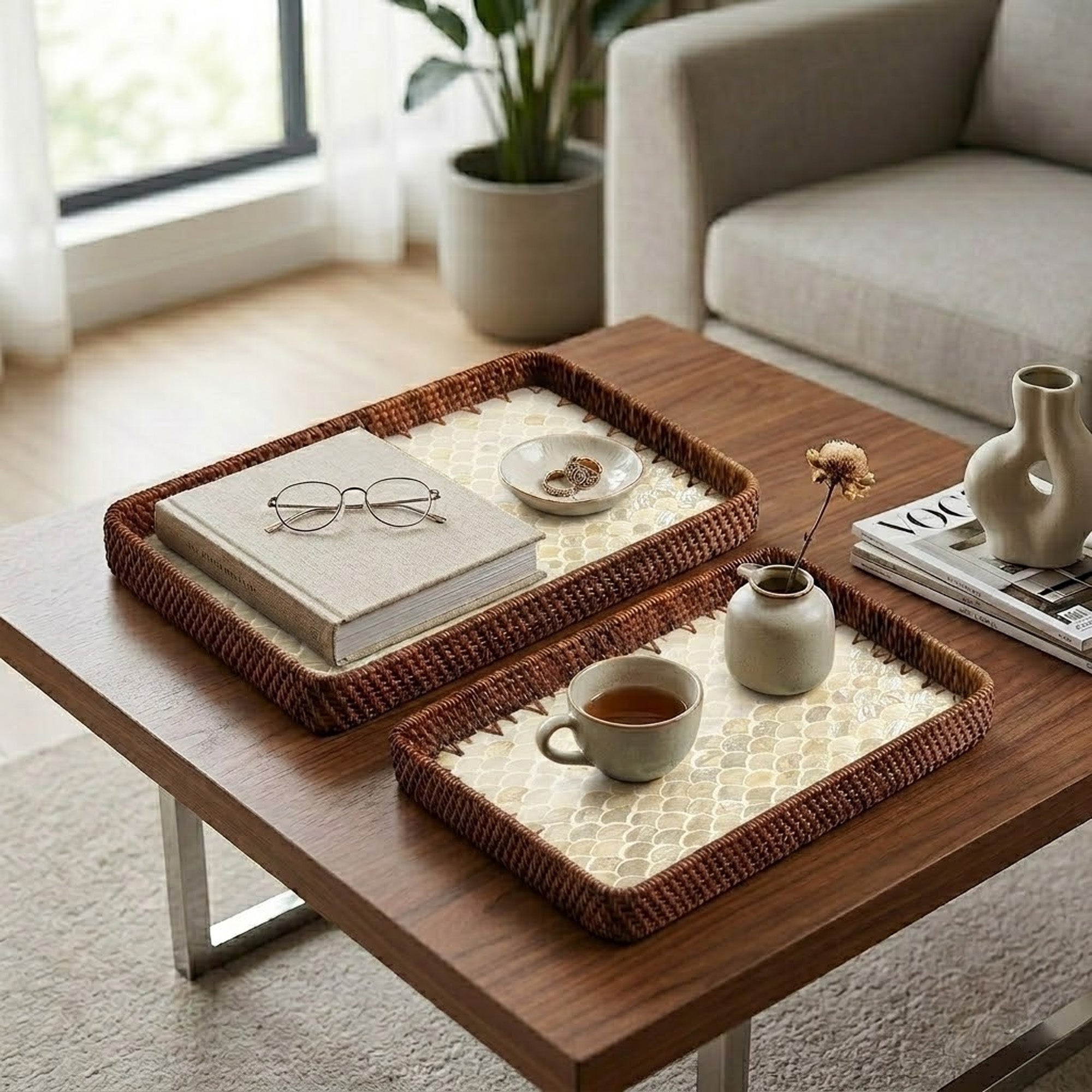 Rattan trays - Shore - oddpod
