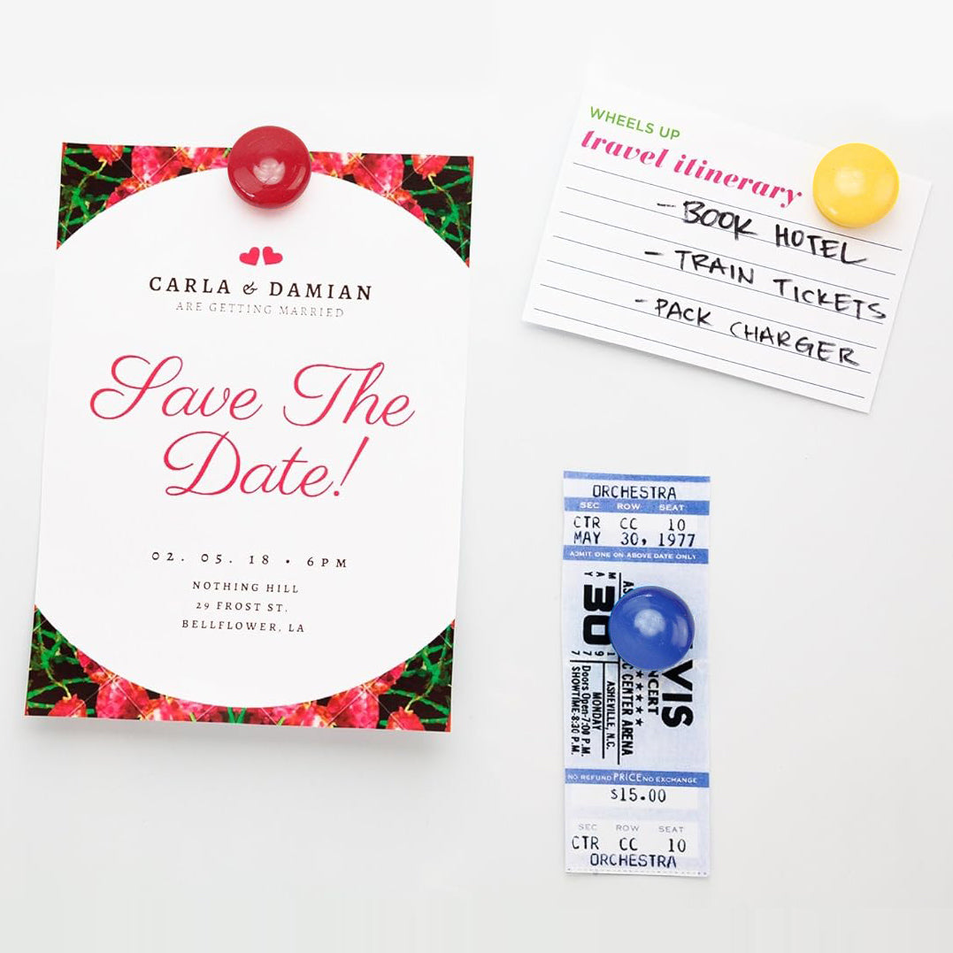 Blue Button Magnets - 50 Pcs