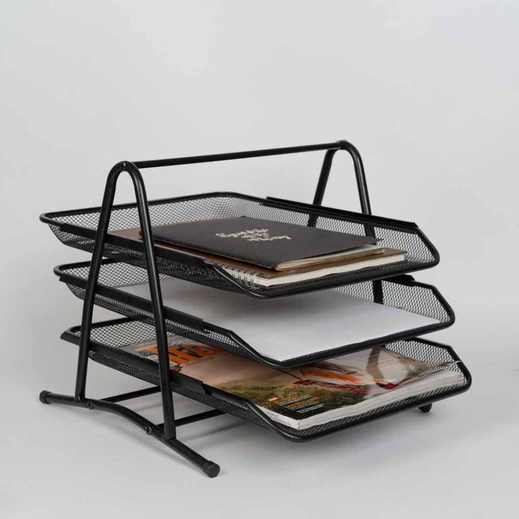 3 Tier Metal Mesh Document Tray Oddpod