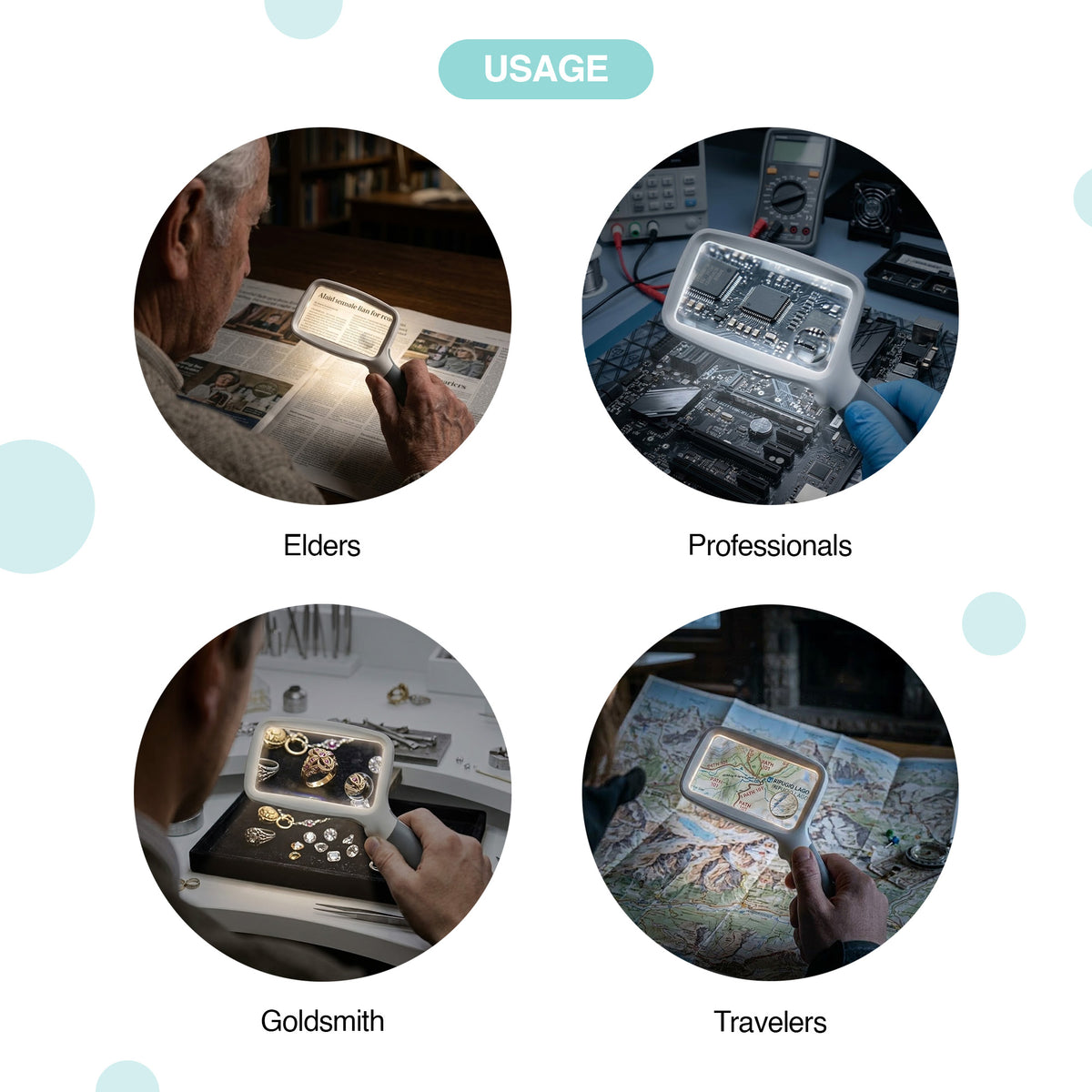 5 LED Folding Magnifier - oddpod
