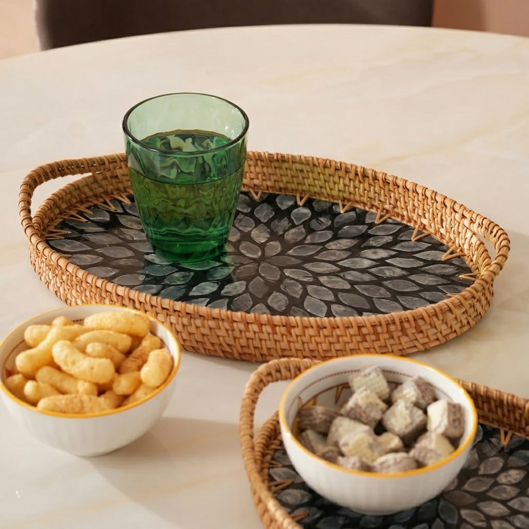 Rattan trays - Oval
