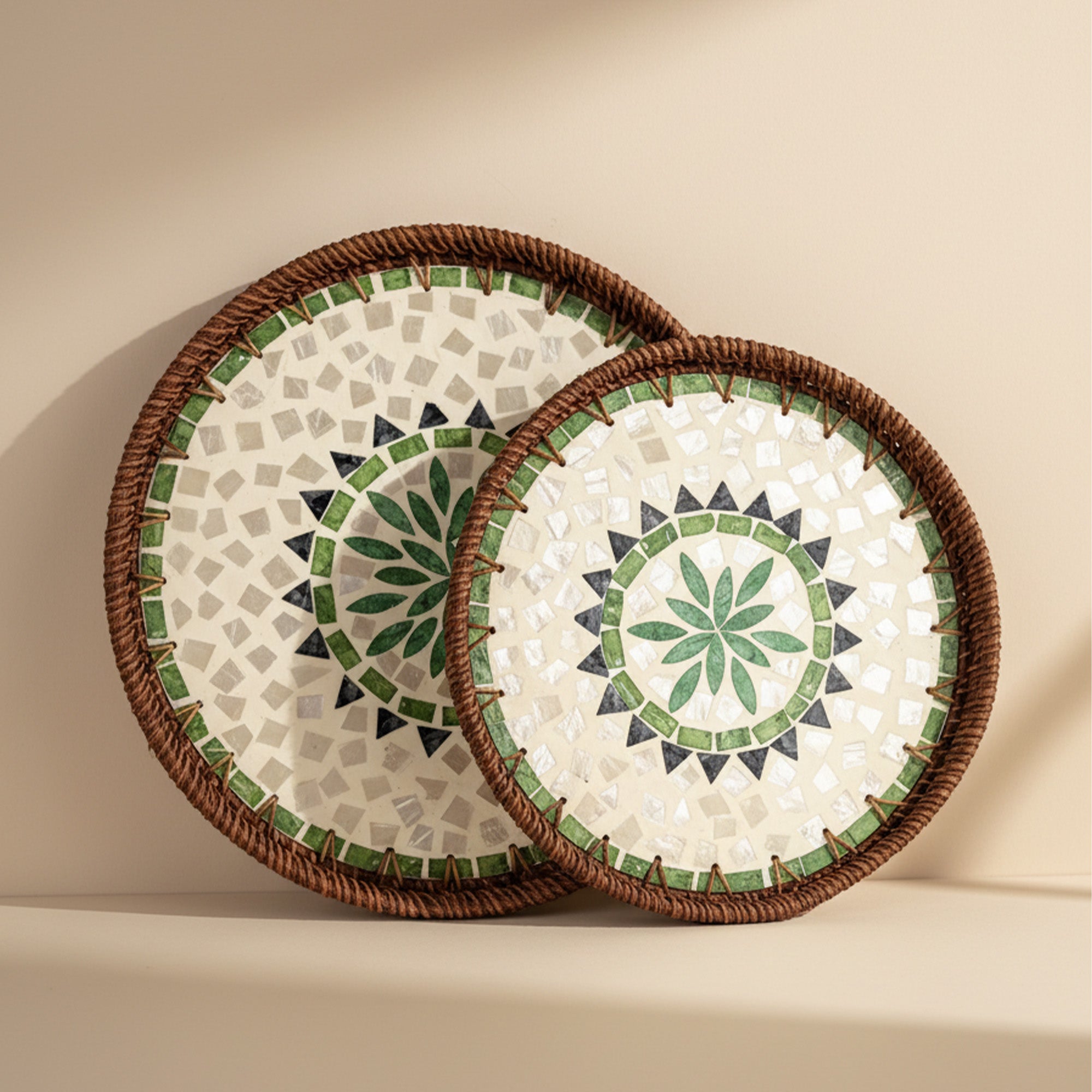 Rattan trays - Round