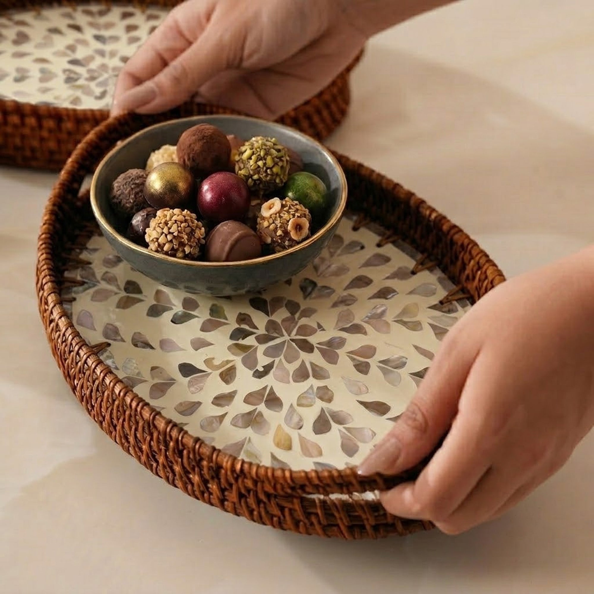 Rattan trays - Oval