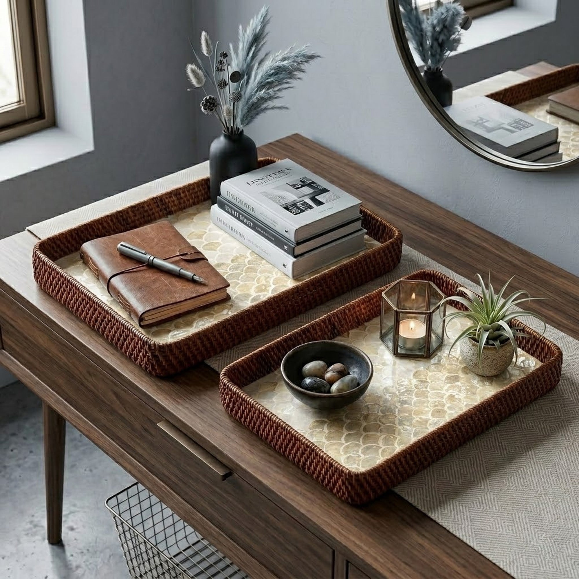 Rattan trays - Shore