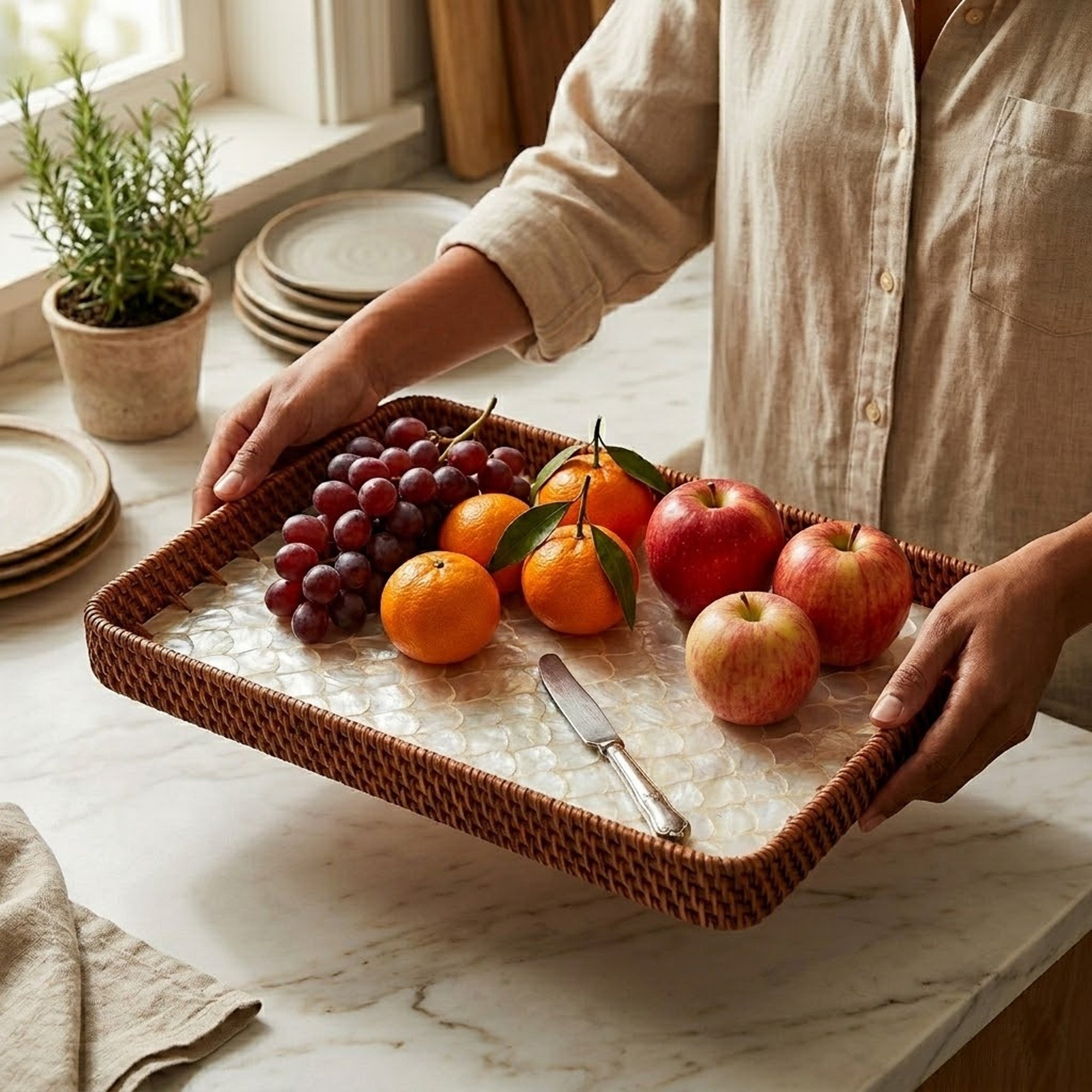 Rattan trays - Shore