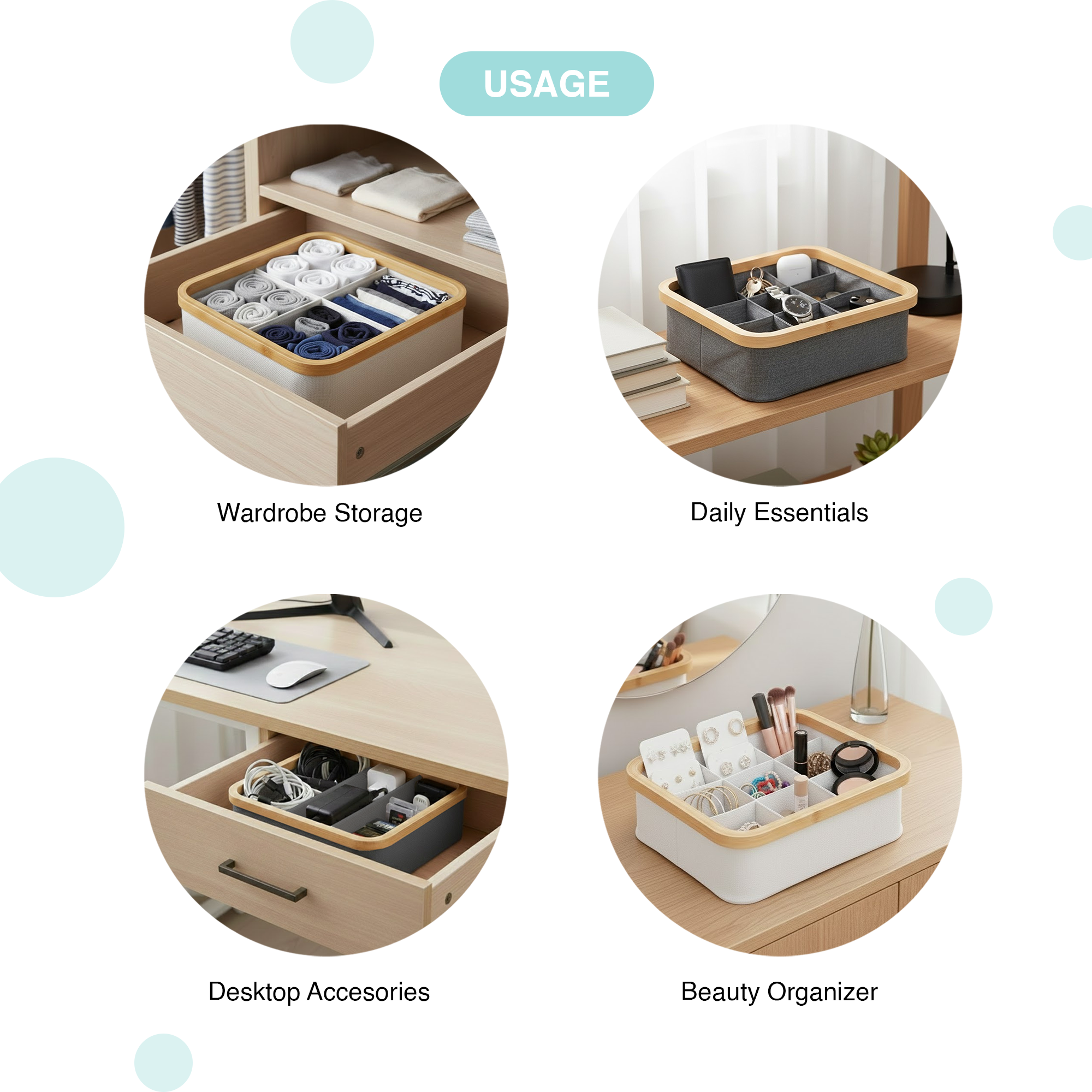 Sortee 4-slot Wardrobe Organizer