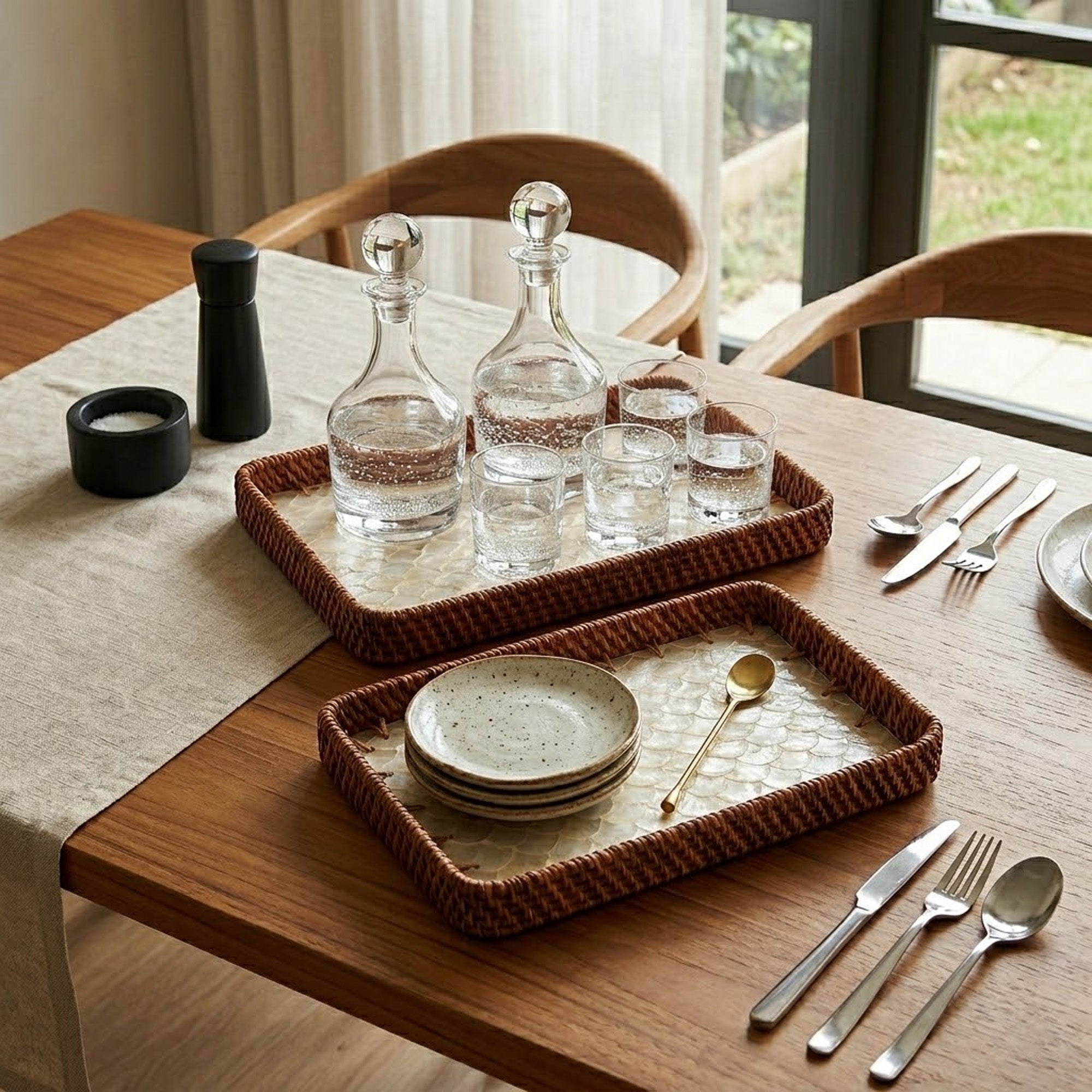 Rattan trays - Shore