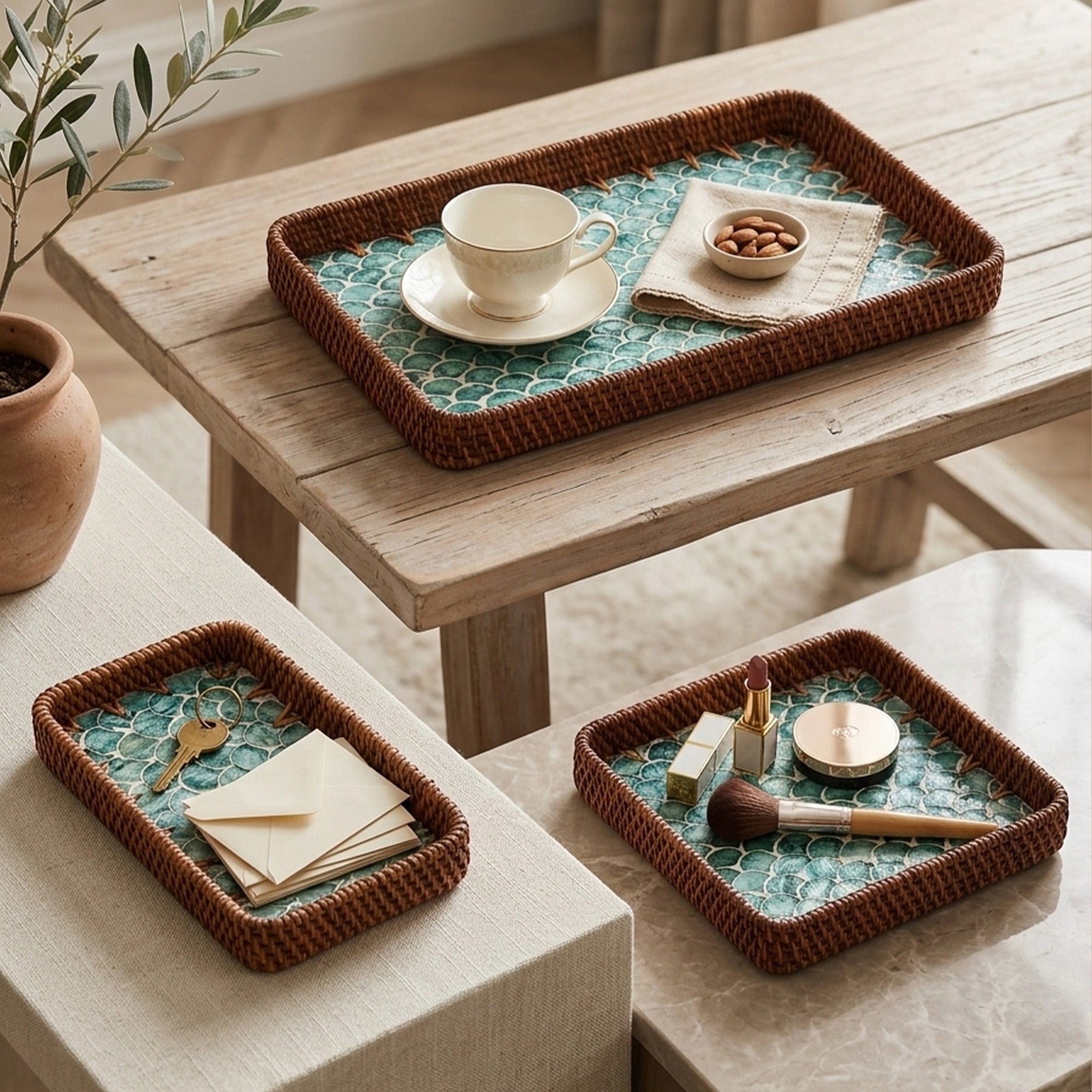 Rattan trays - Tide