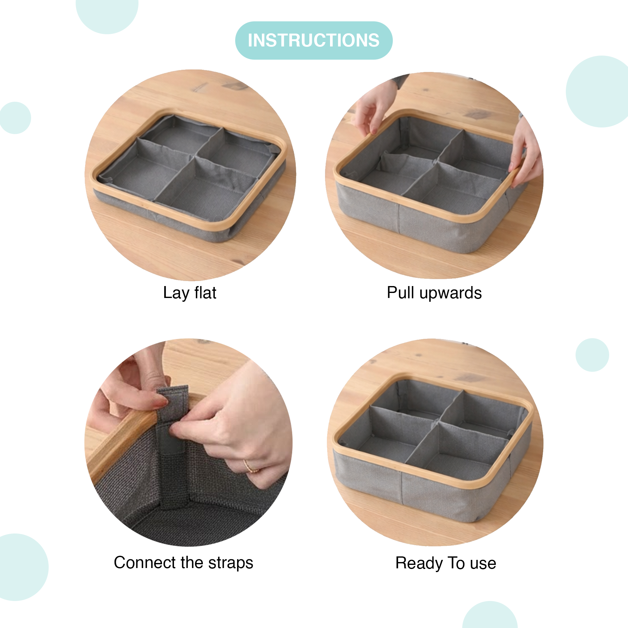 Sortee 4-slot Wardrobe Organizer