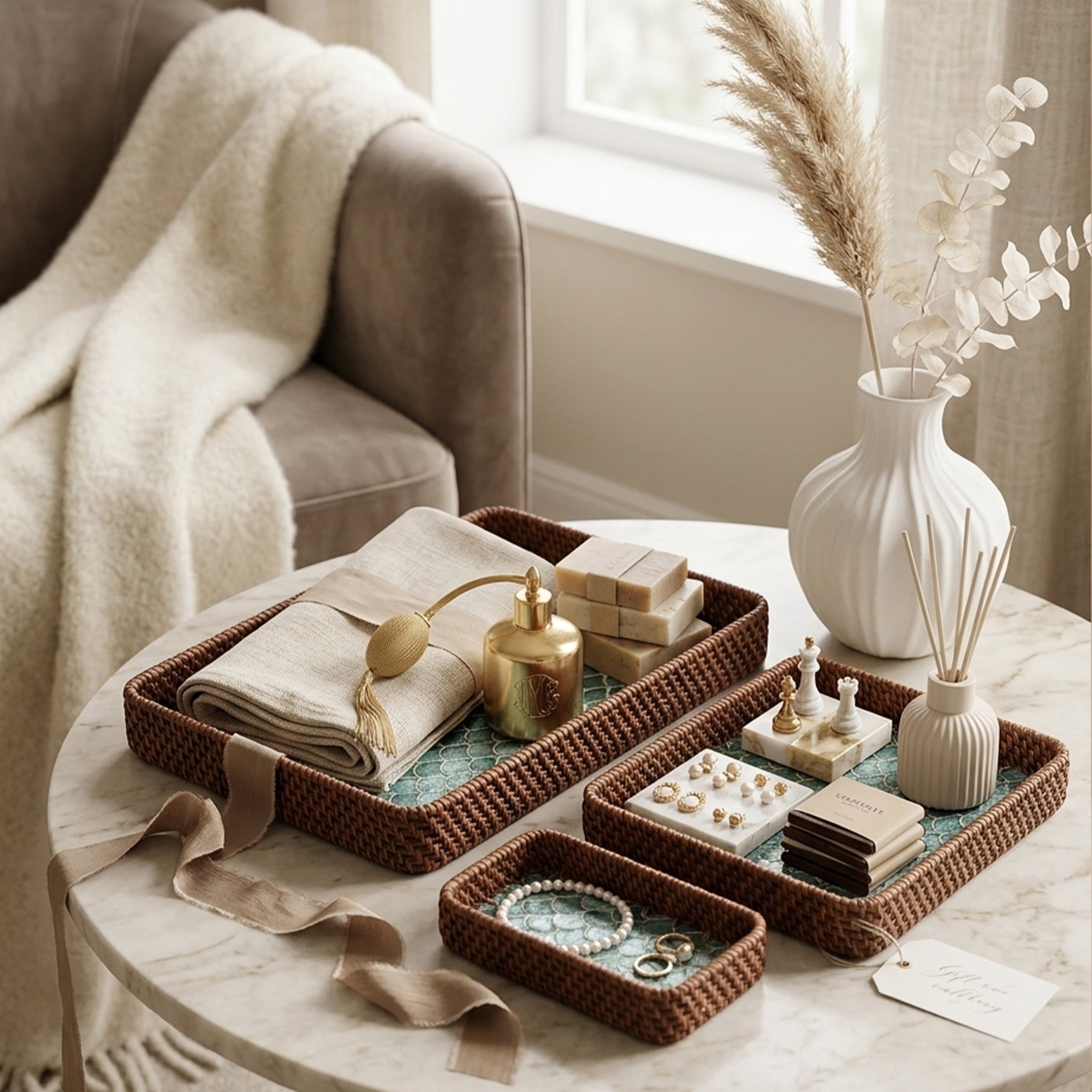 Rattan trays - Tide