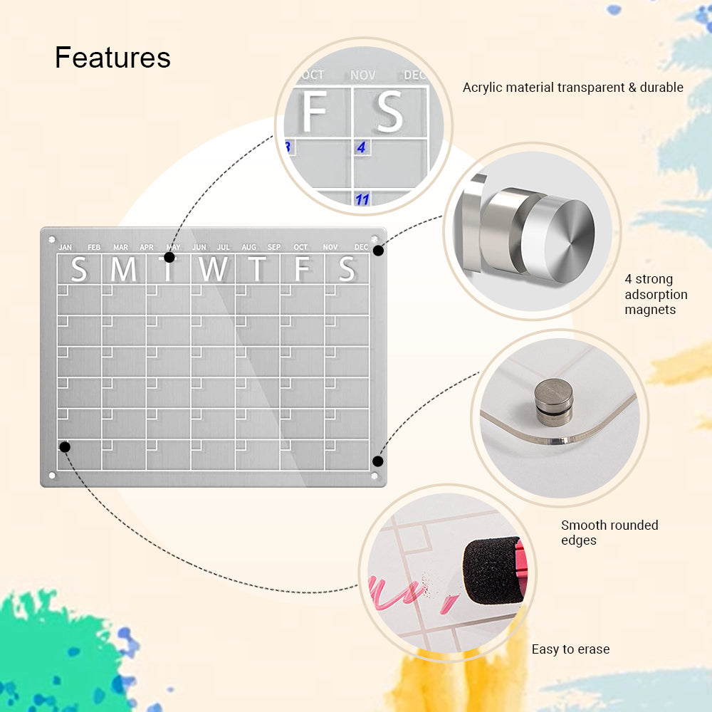 Acrylic Monthly Planner - A3