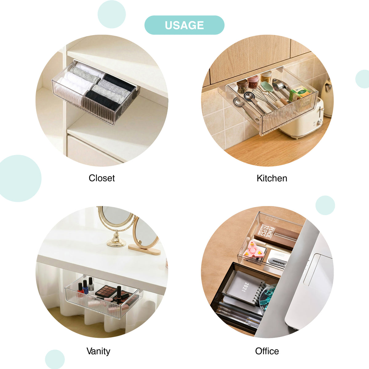 Fluted Hidden Drawer - Medium - oddpod