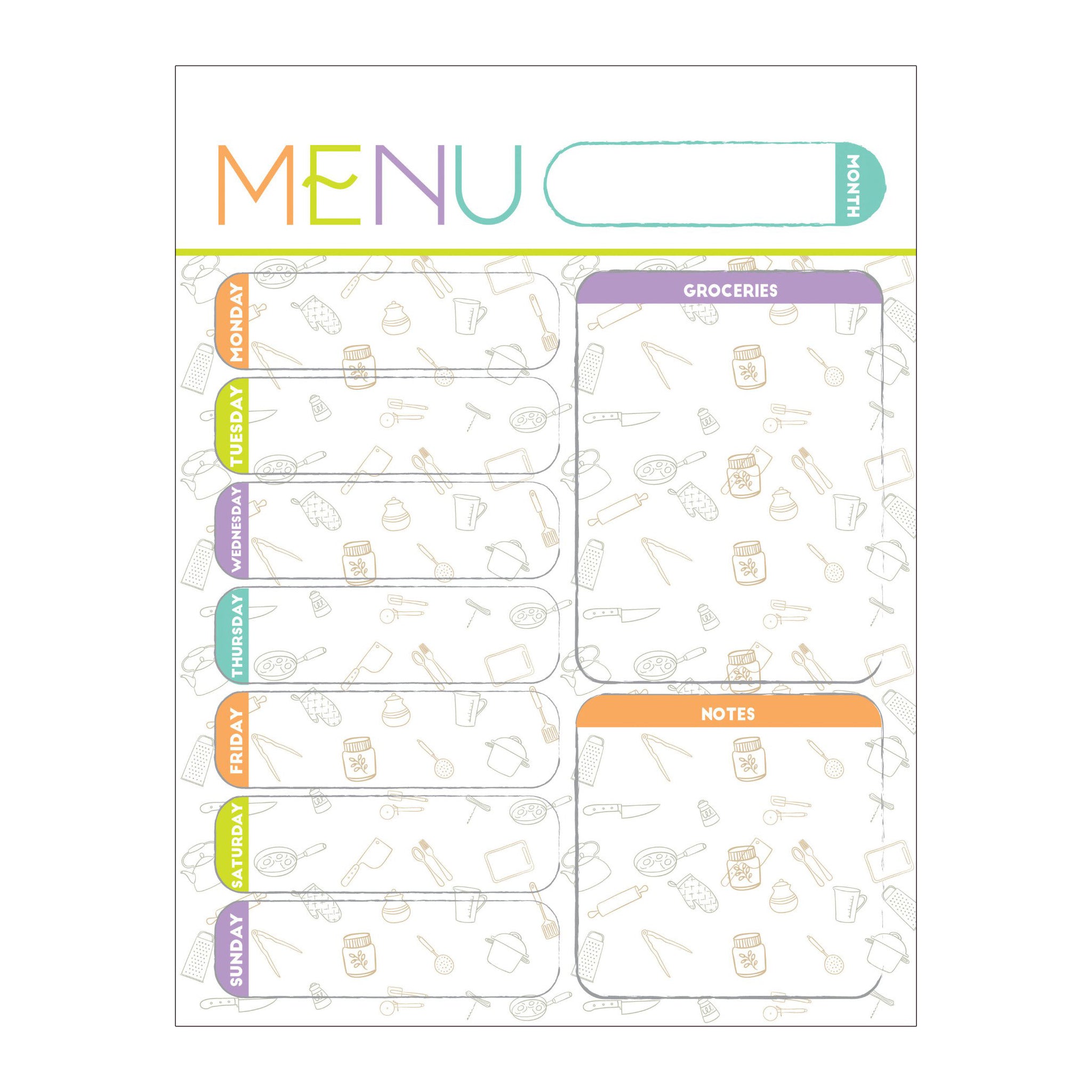 Magnetic Meal Planner - A4 / A3