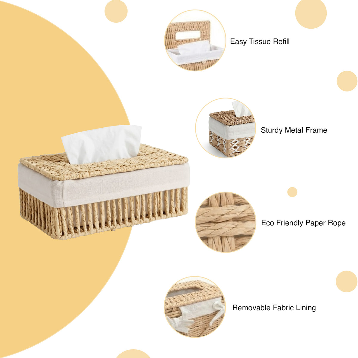 Linea Paper Thread Tissue Holder