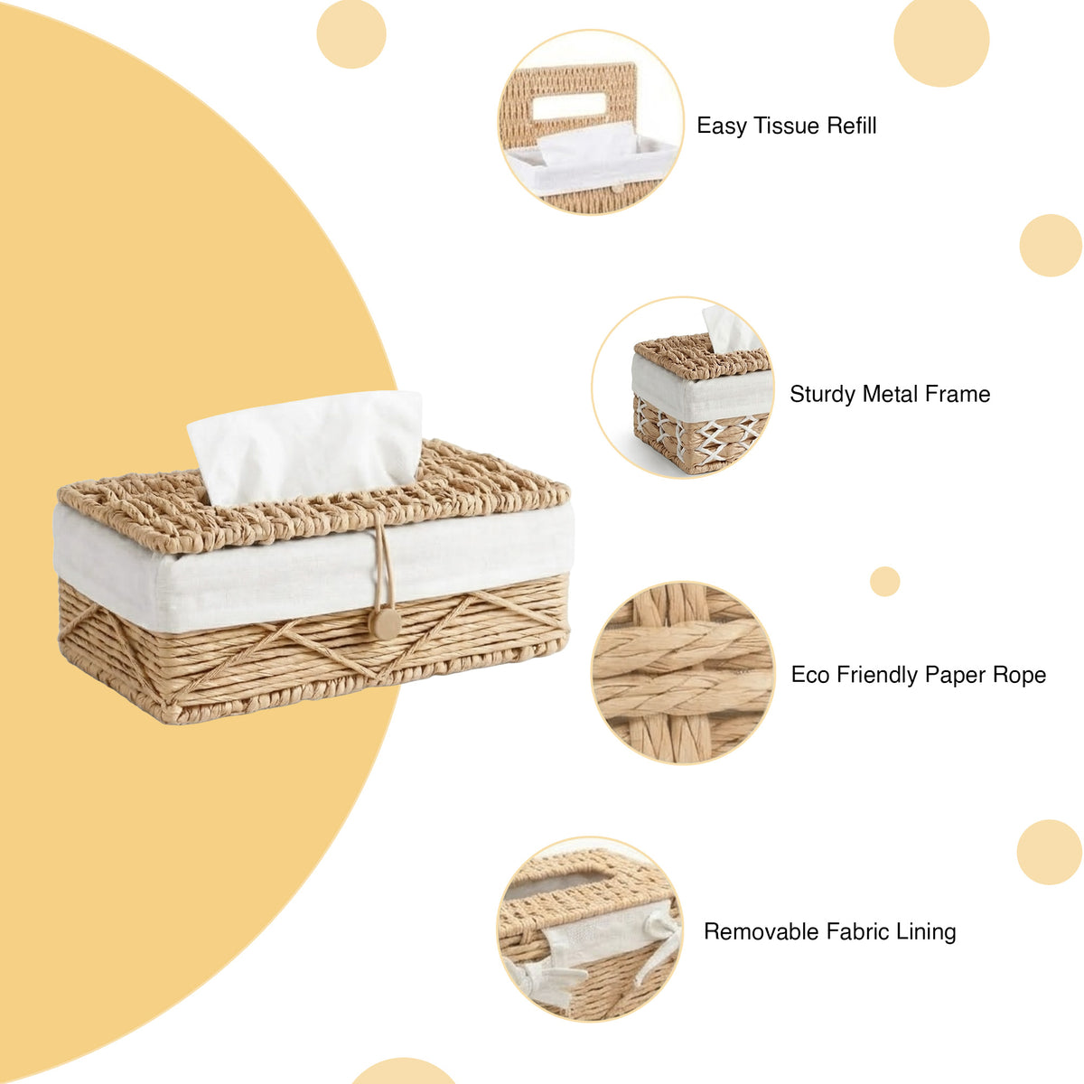 Cressa Paper Thread Tissue Holder