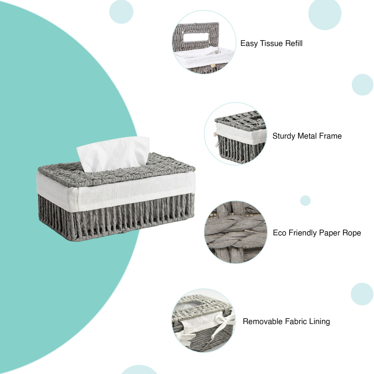Linea Paper Thread Tissue Holder