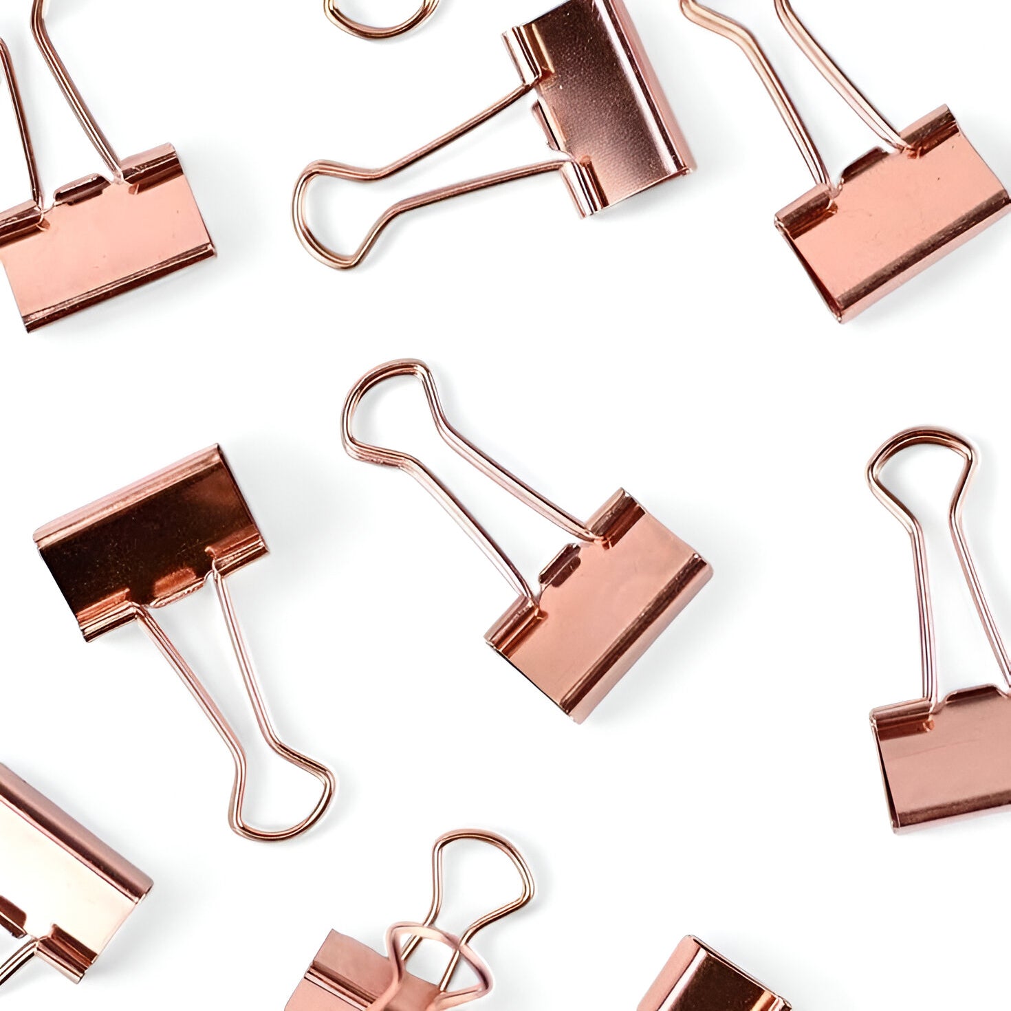 Rose Gold Binder Clips