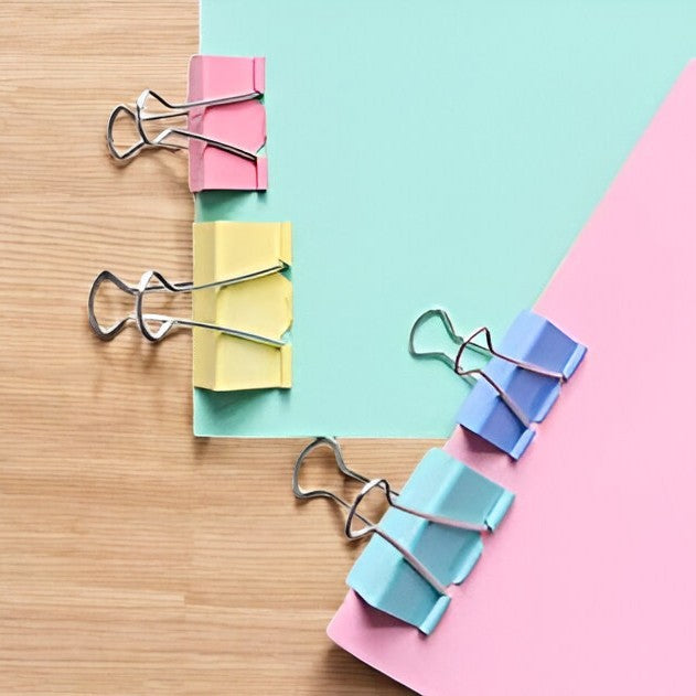 Pastel Binder Clips