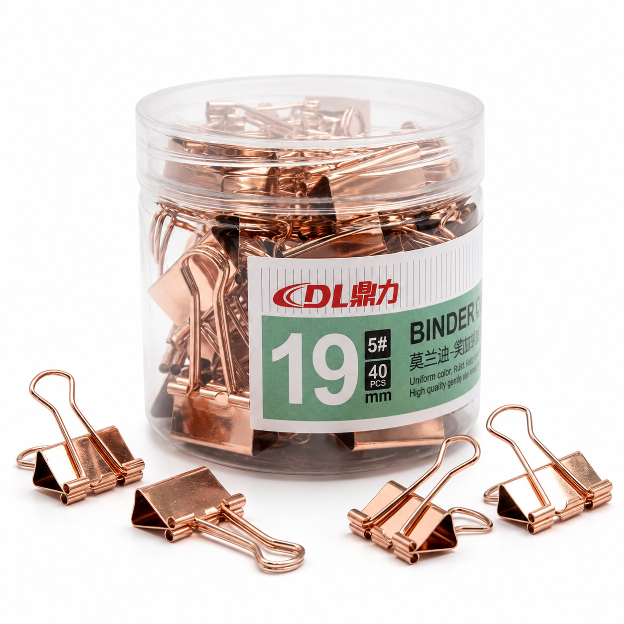 Rose Gold Binder Clips
