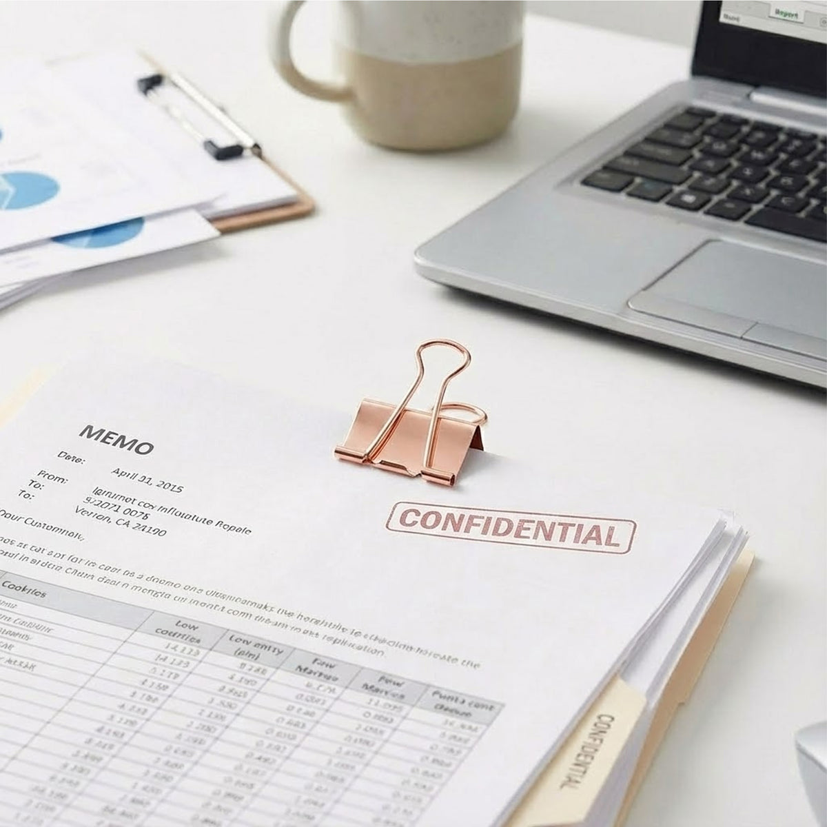 Rose Gold Binder Clips - oddpod