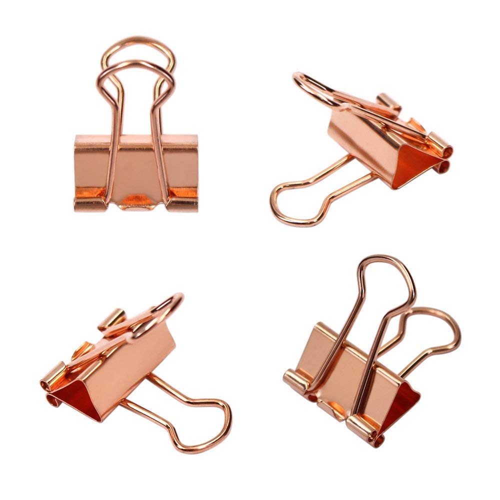 Rose Gold Binder Clips