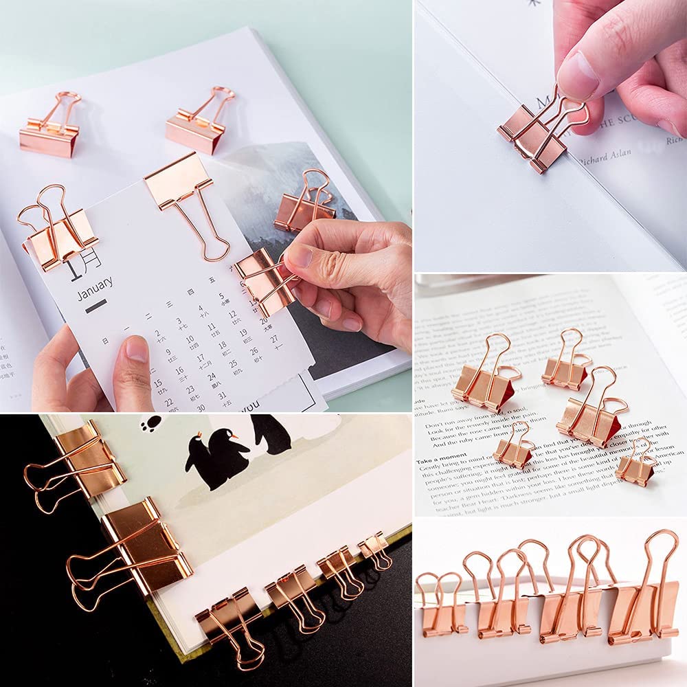 Rose Gold Binder Clips