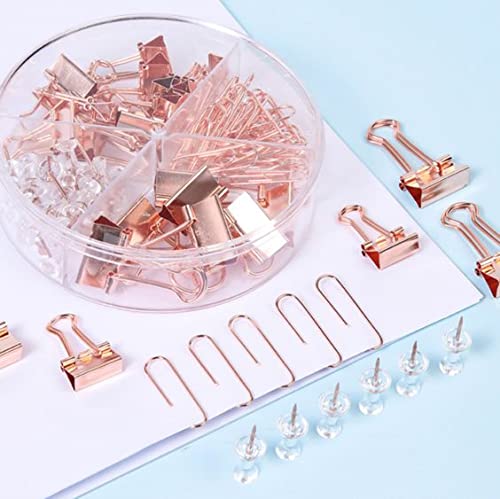 Stationery Binder Clips - Rose Gold