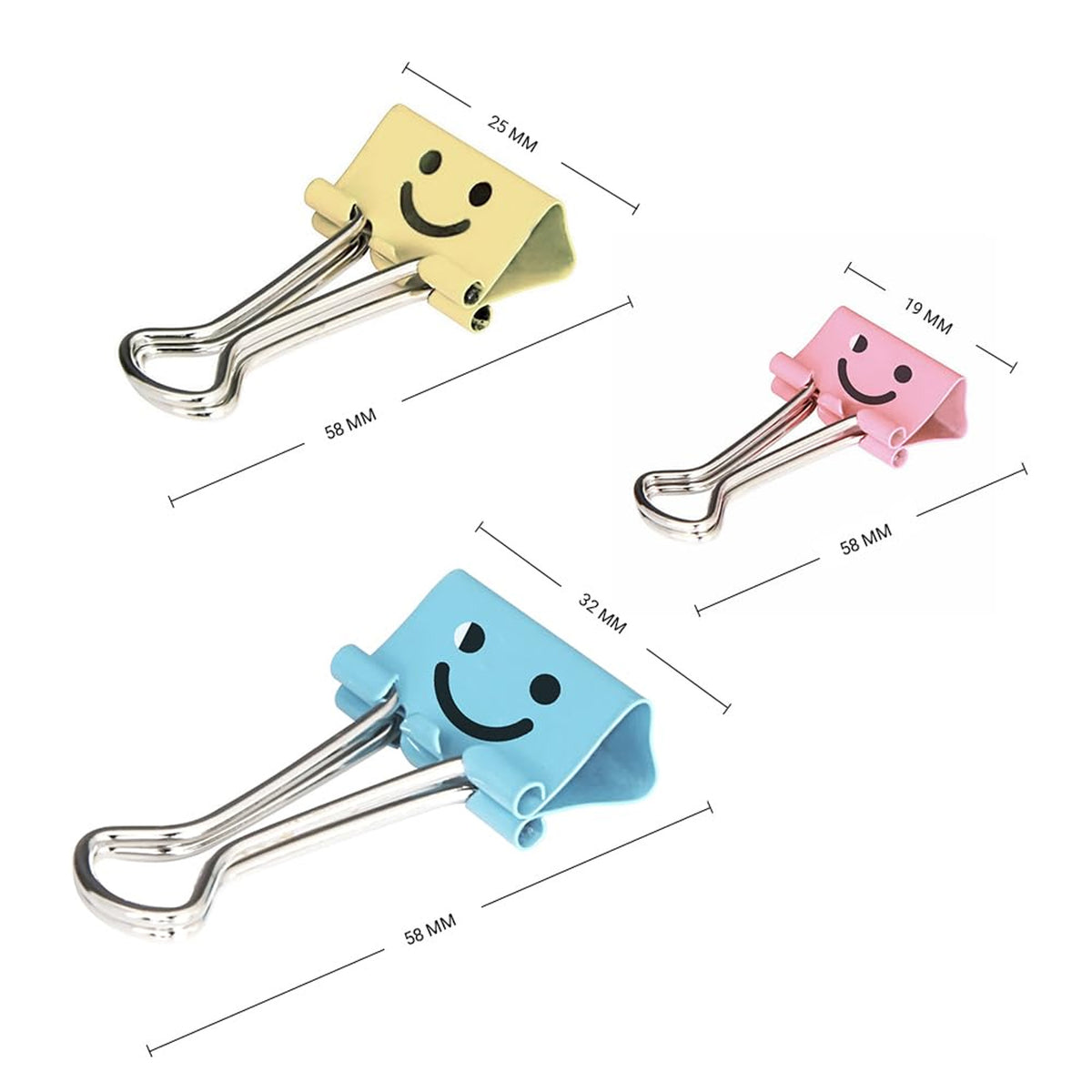 Smiley Binder Clips - oddpod