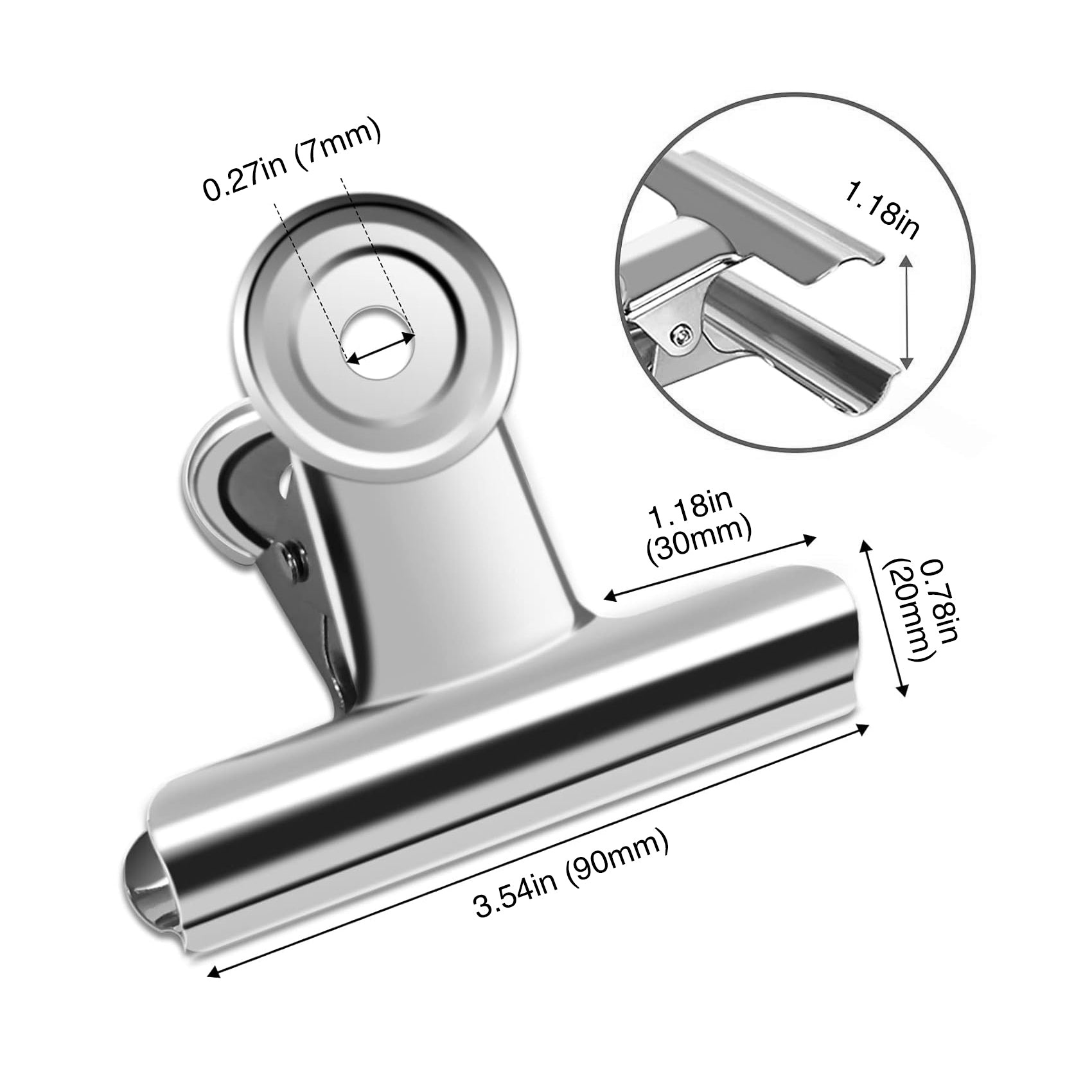 Medium Bulldog Steel Clips