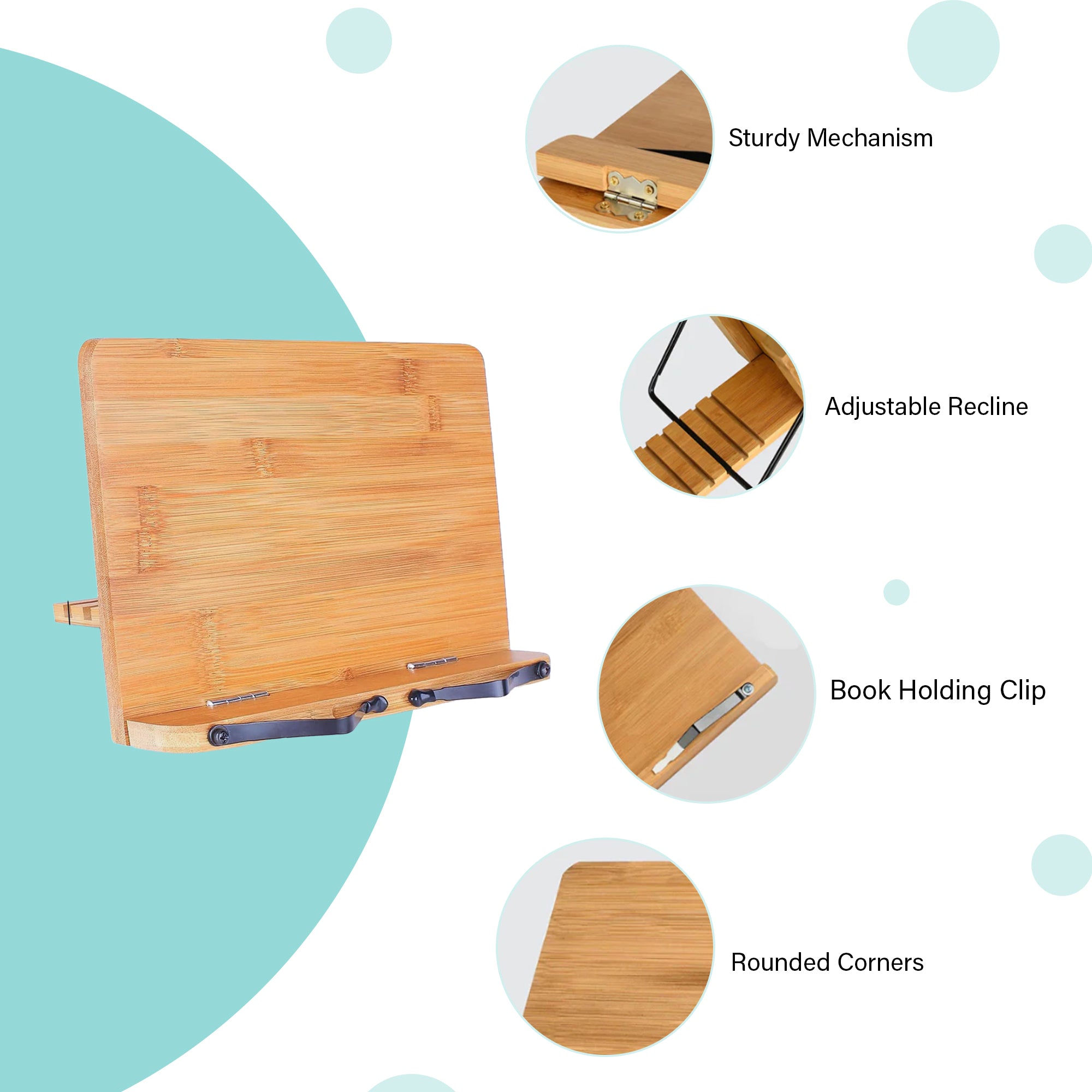 Bamboo Book Stand - oddpod