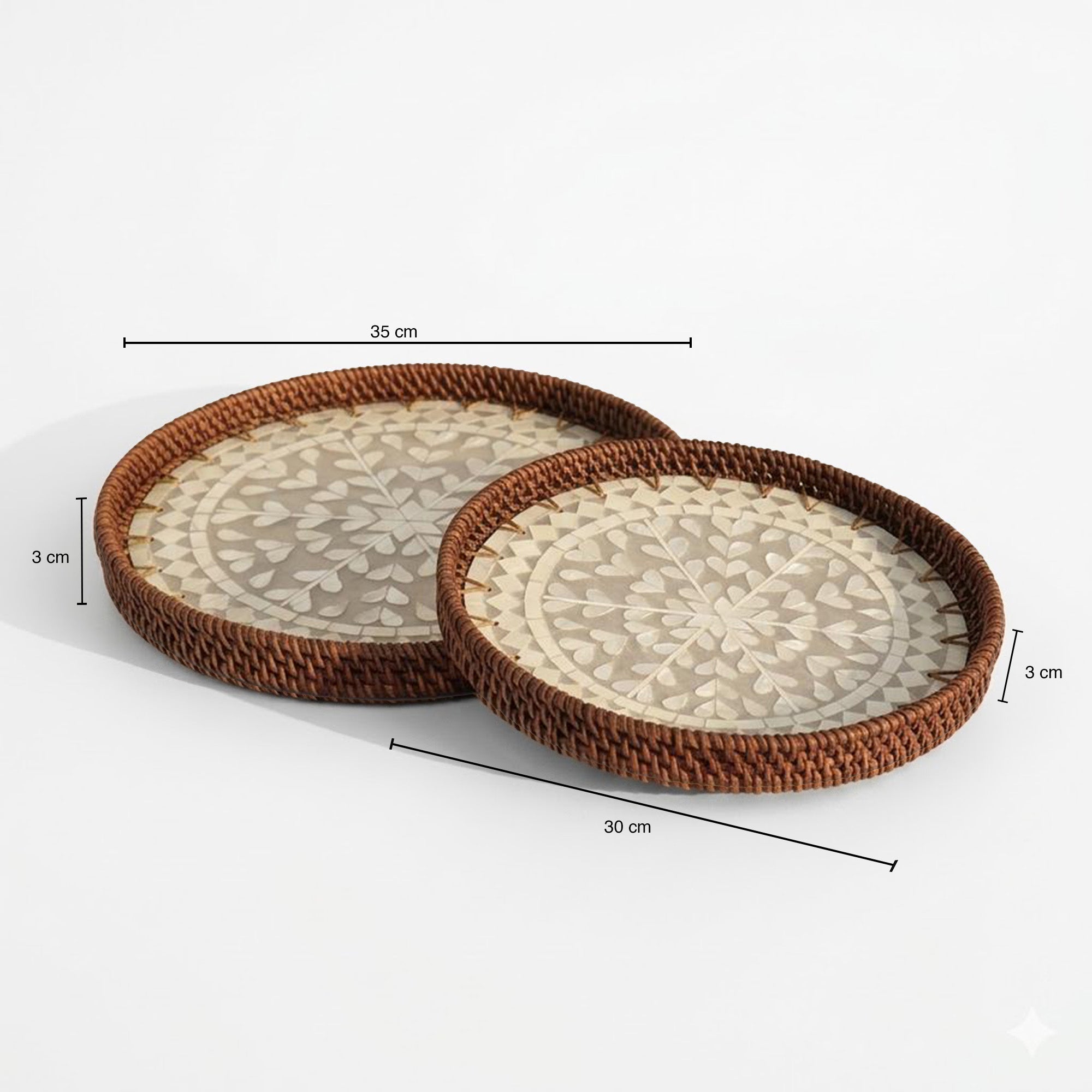Rattan trays - Round