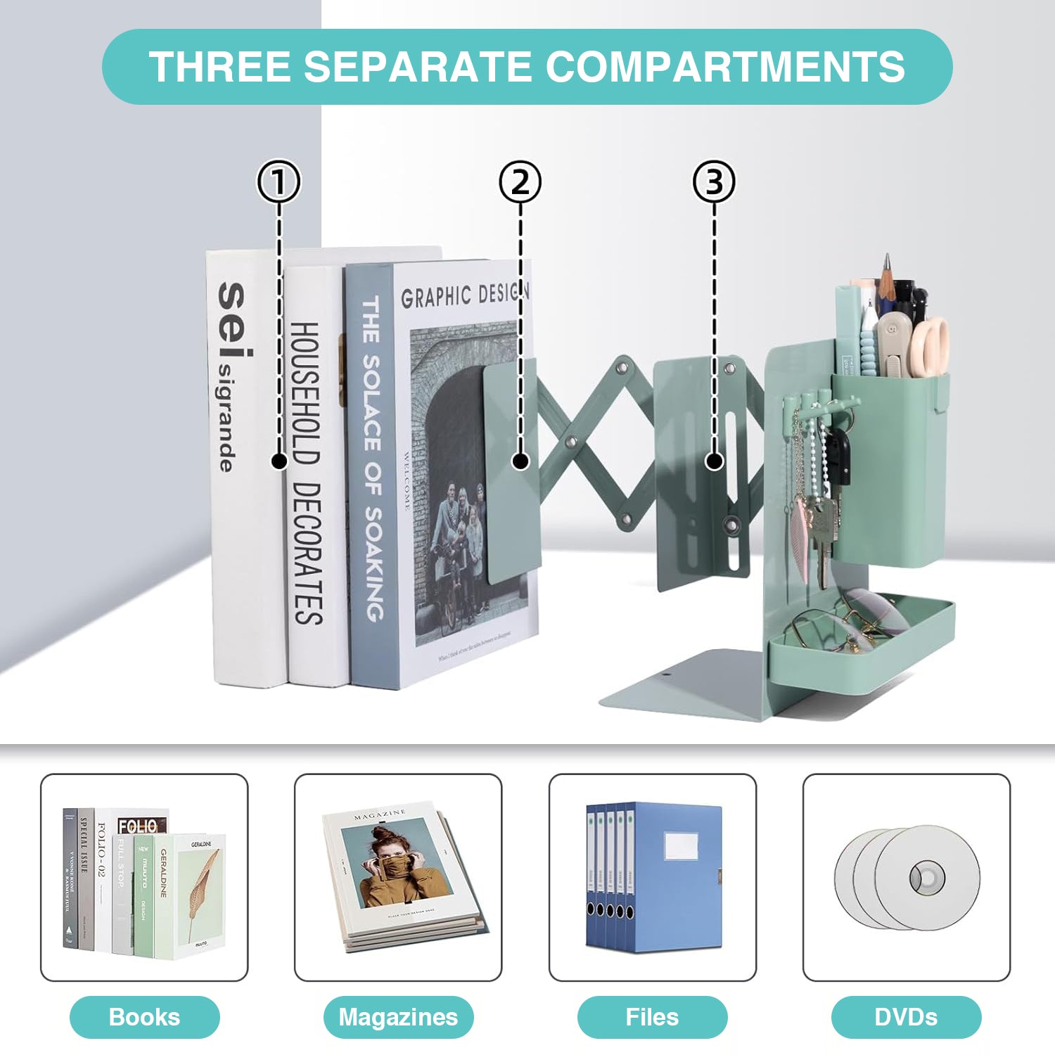 Expandable Bookend - Math - oddpod