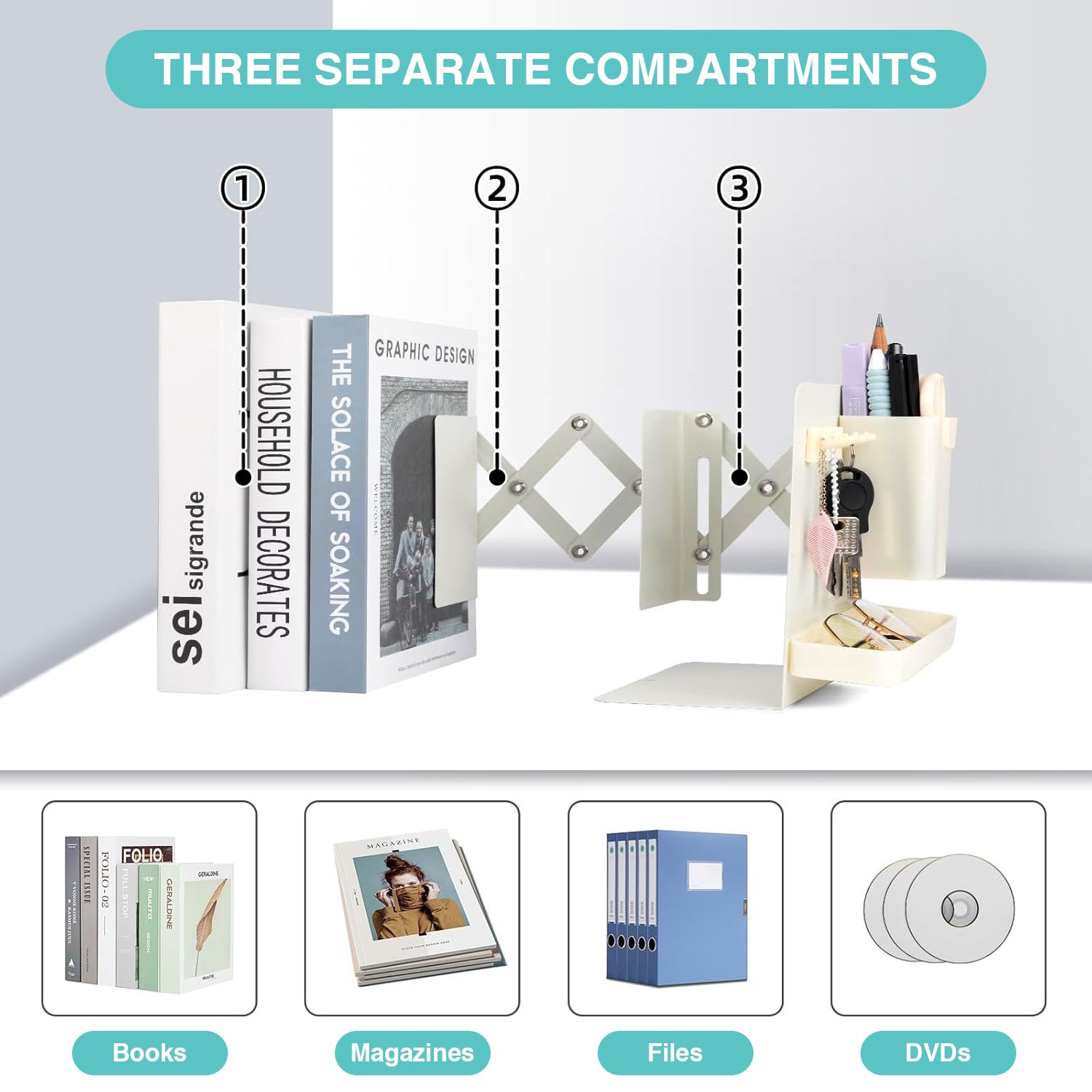 Expandable Bookend - Math - oddpod