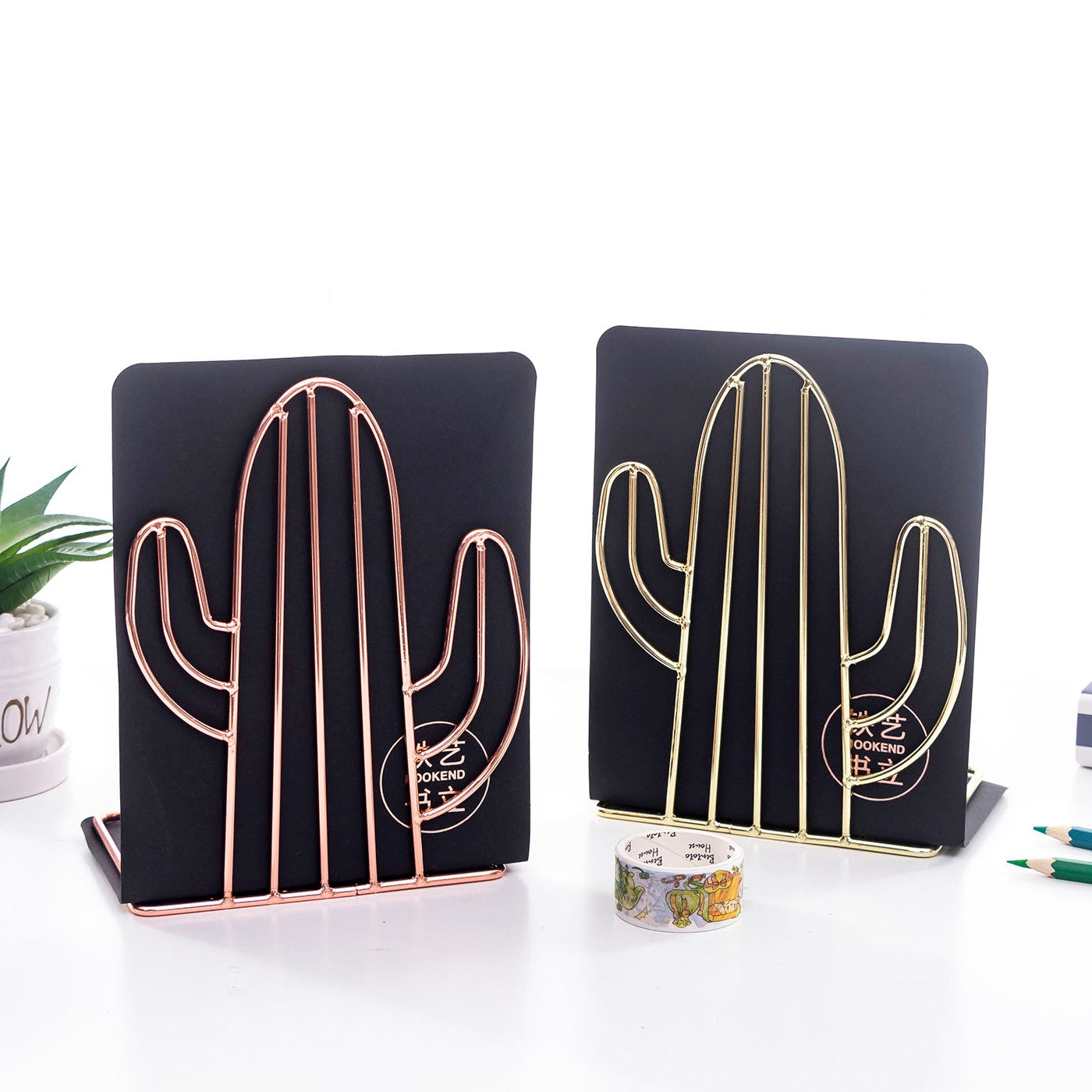 Cactus Bookends