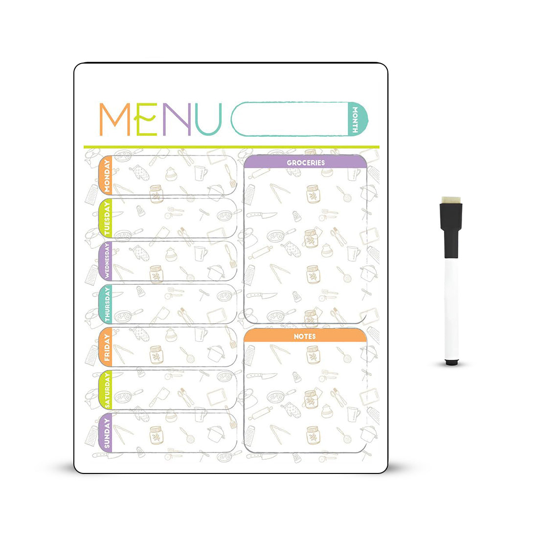 Magnetic Meal Planner - A4 / A3