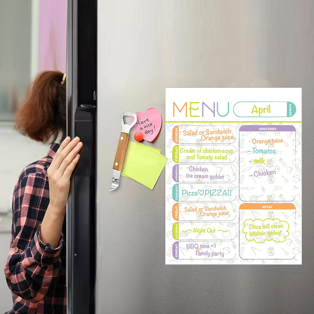 Magnetic Meal Planner - A4 / A3