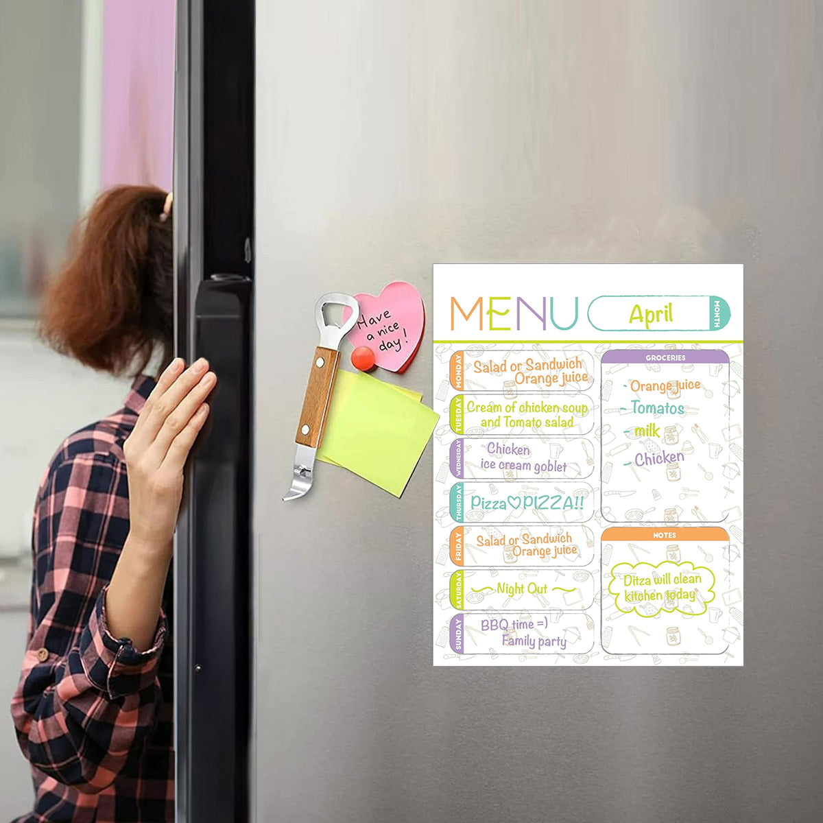 Magnetic Meal Planner - A4 / A3