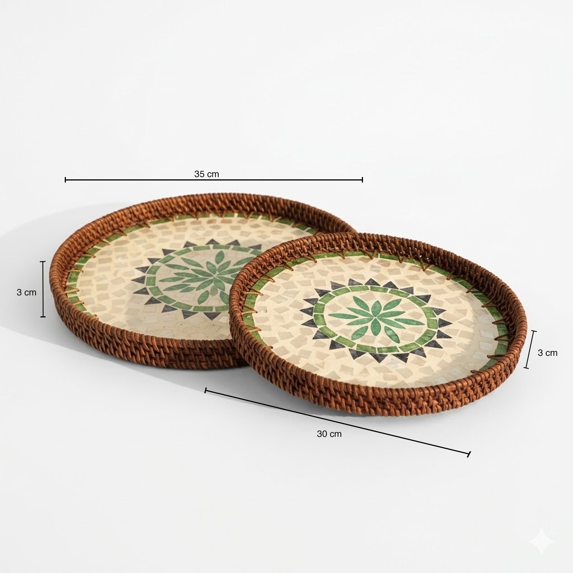 Rattan trays - Round