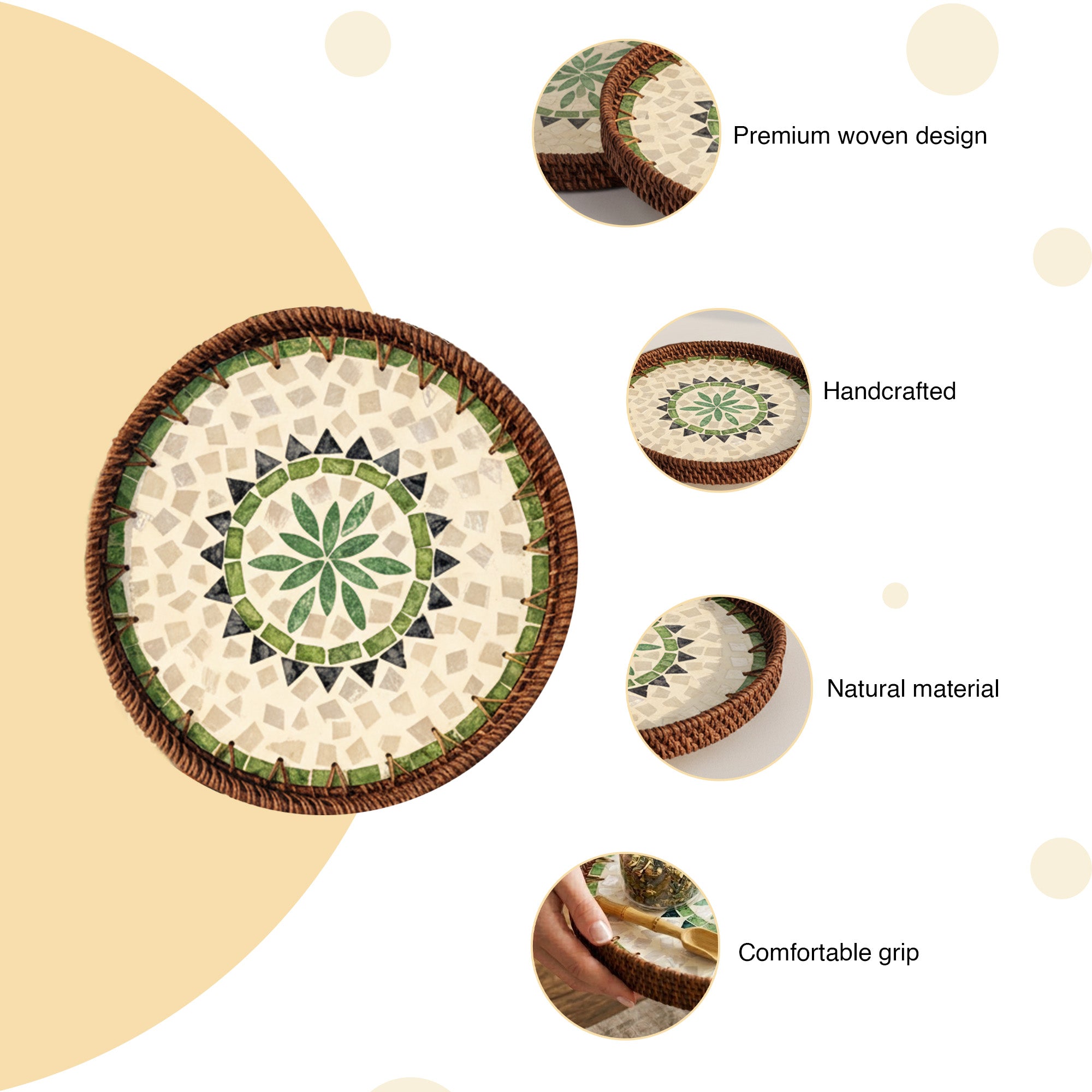 Rattan trays - Round
