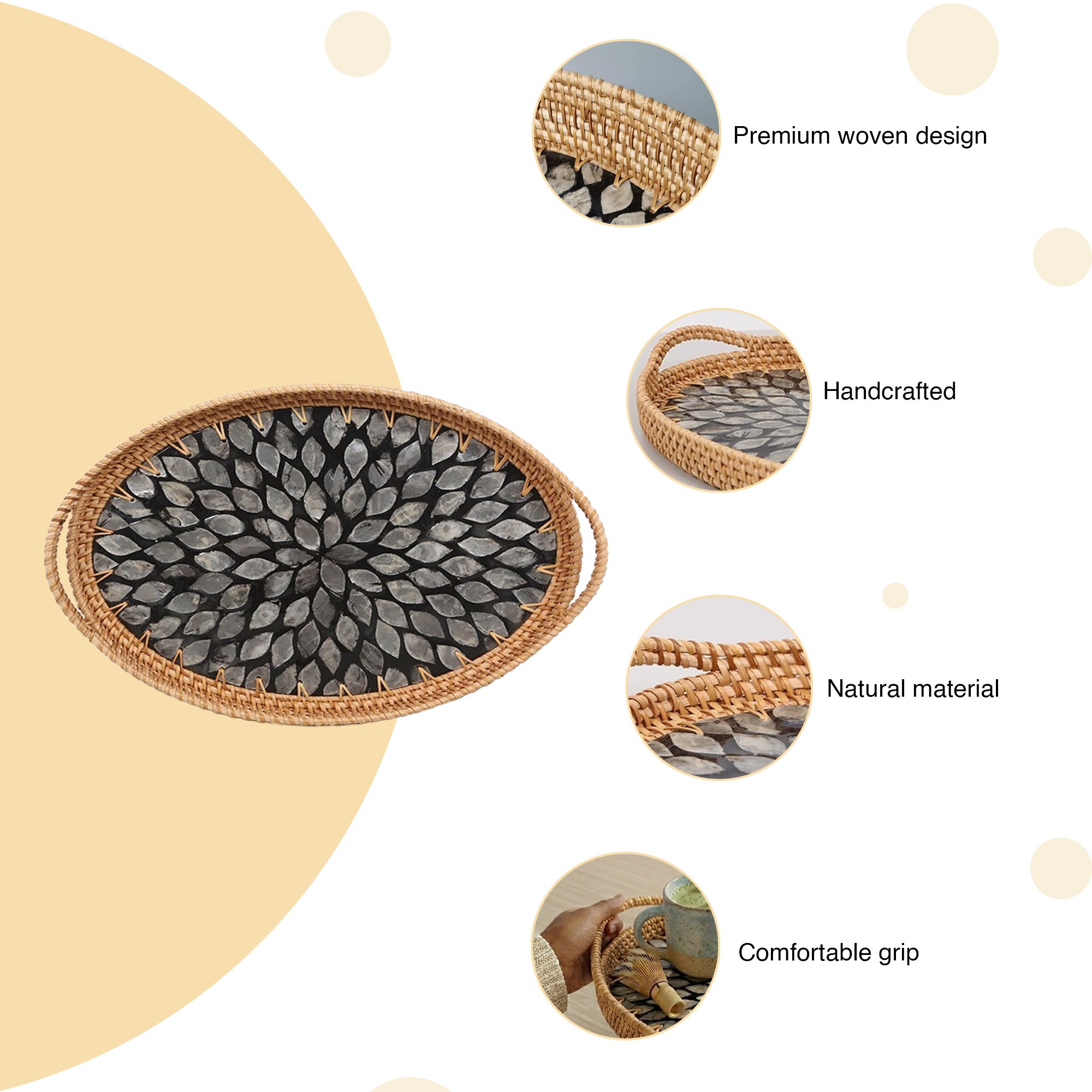Rattan trays - Oval