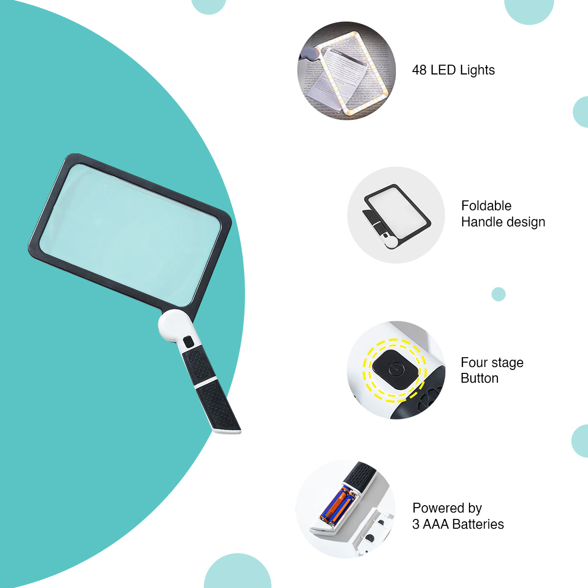 48 LED 10x/30x Handheld Magnifier