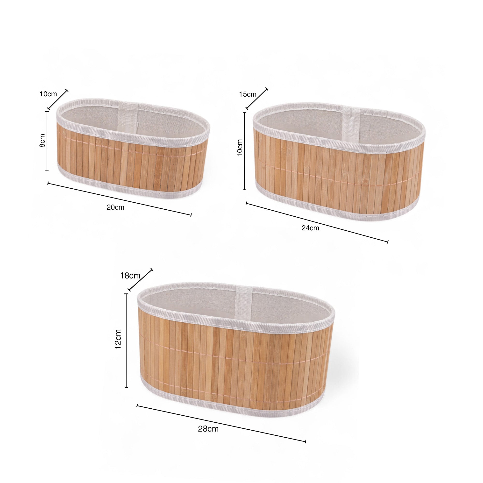 Bambox Storage Baskets - Oval