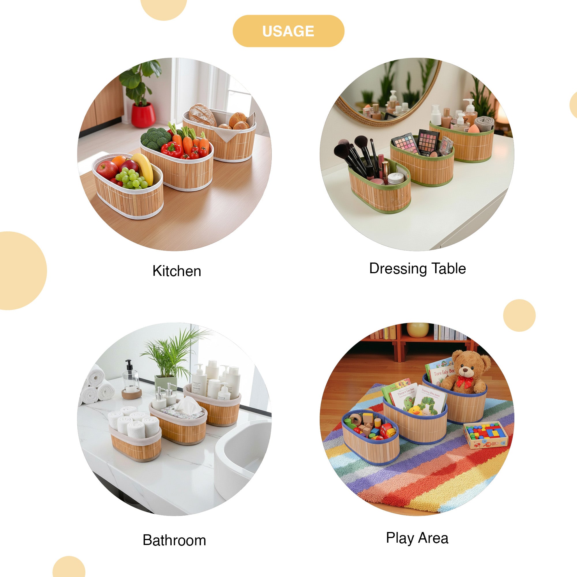 Bambox Storage Baskets - Oval