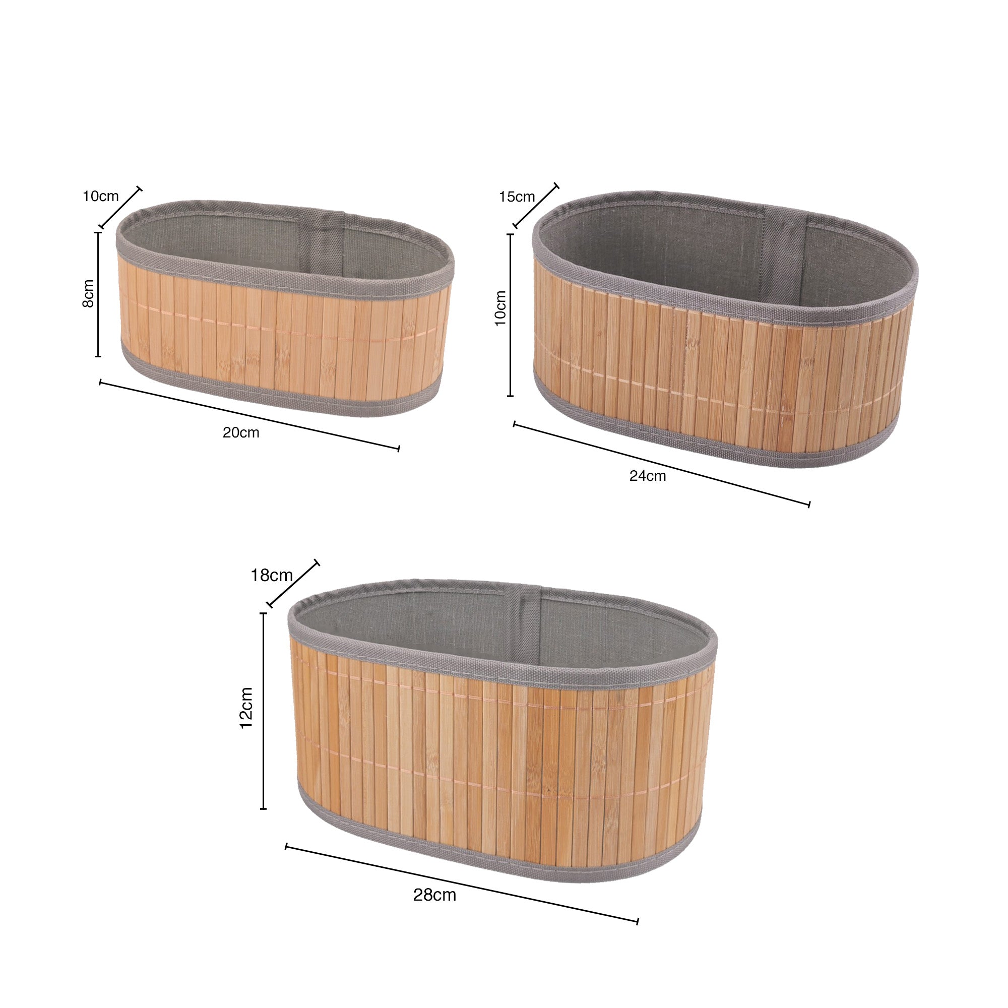 Bambox Storage Baskets - Oval