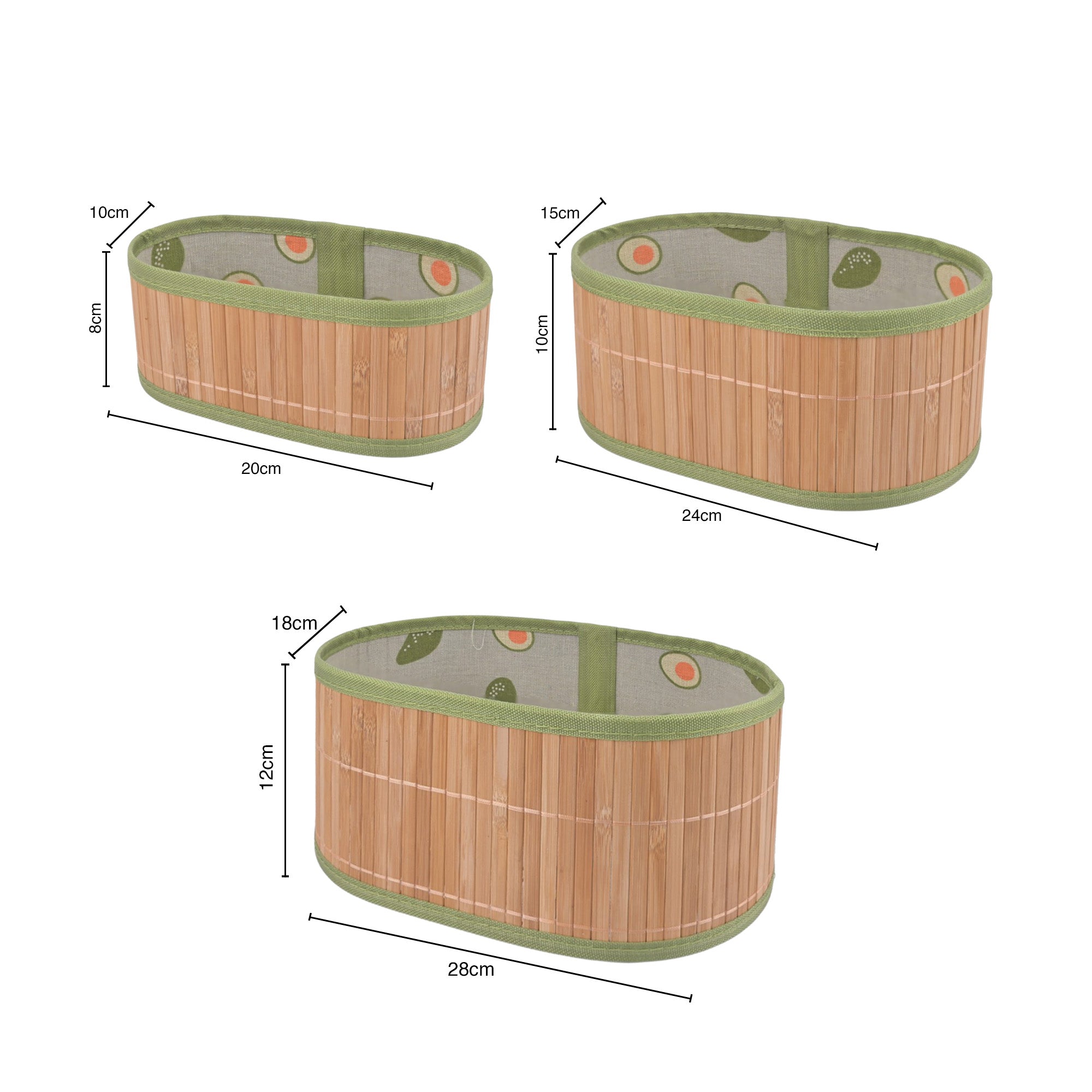 Bambox Storage Baskets - Oval