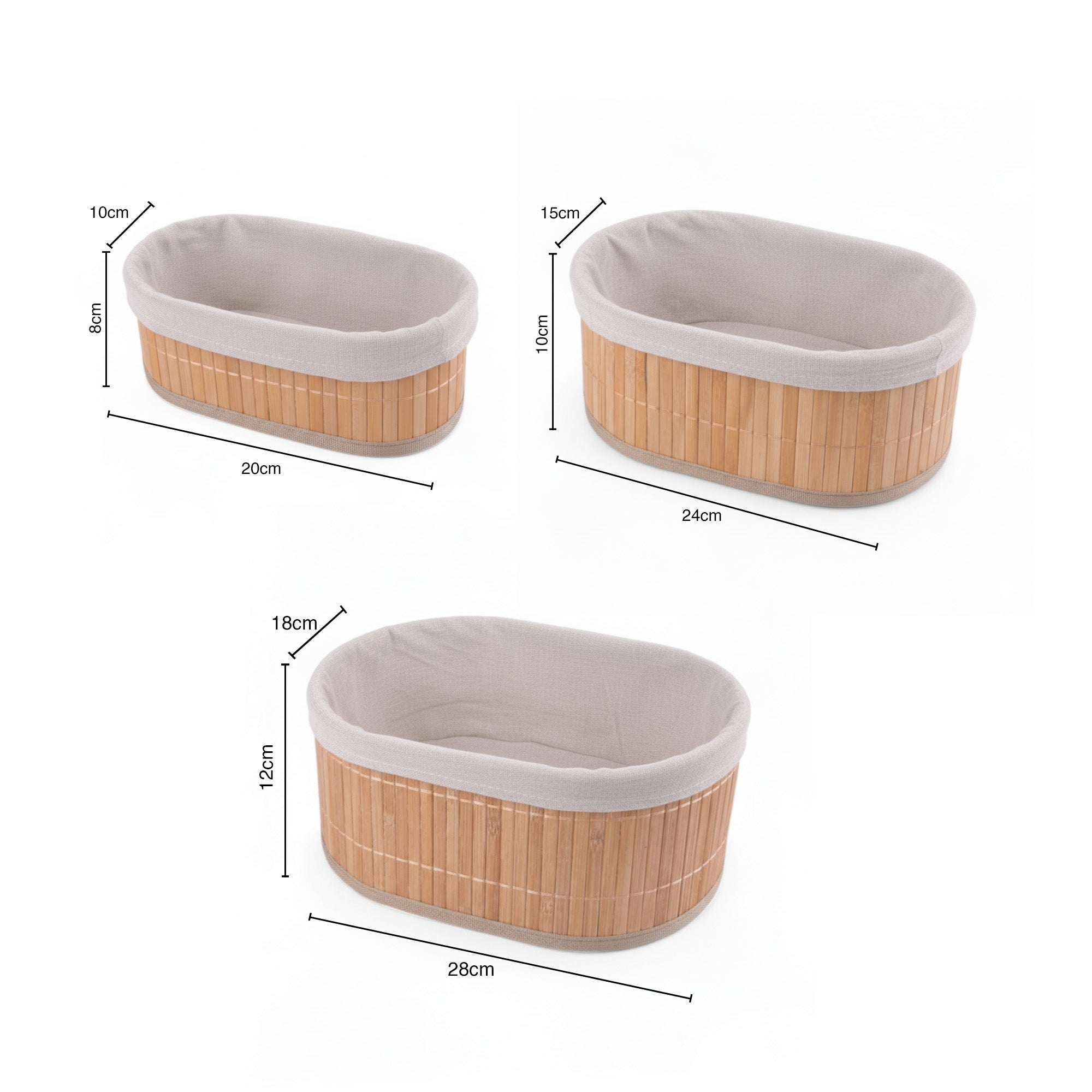 Bambox Storage Baskets - Oval