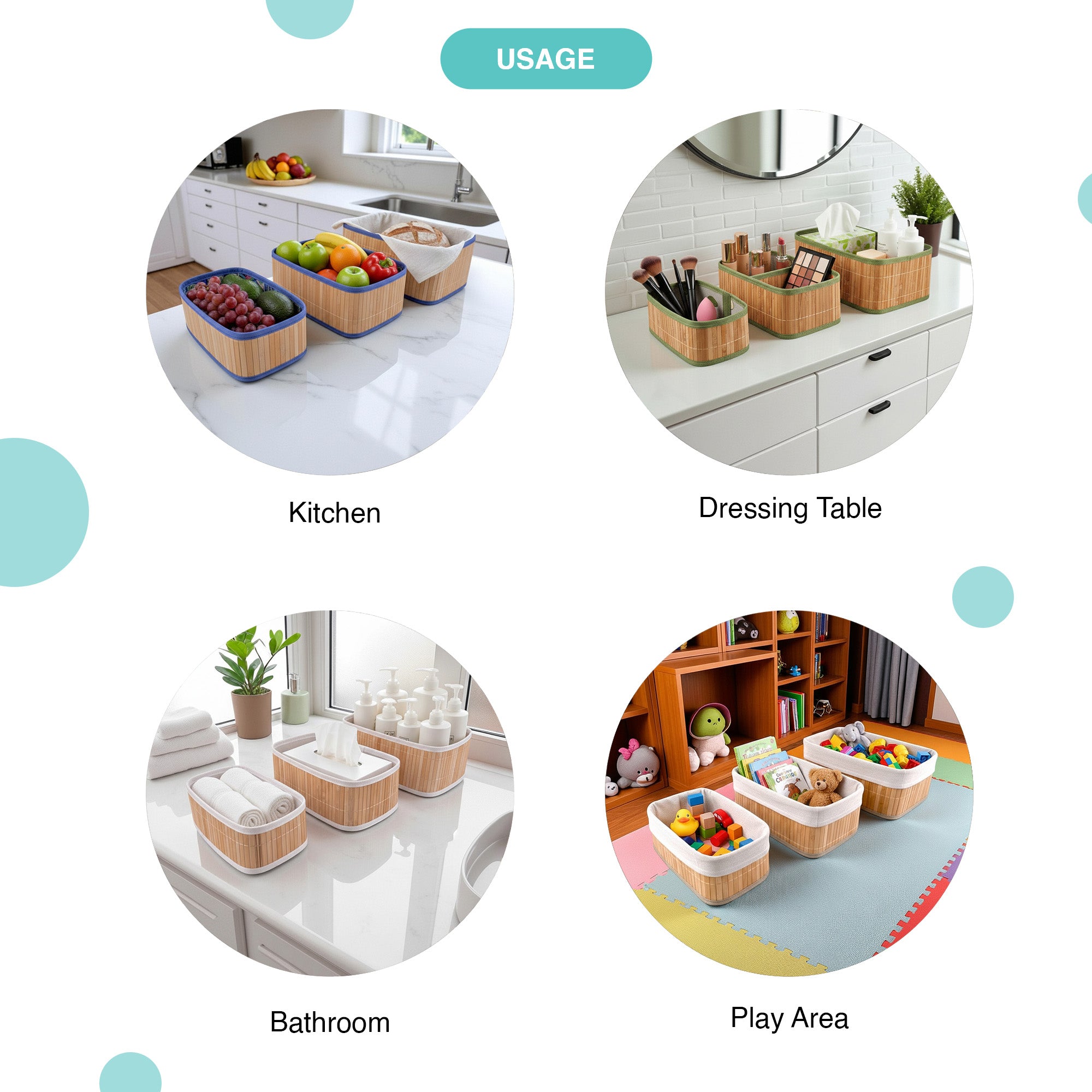 Bambox Storage Baskets - Rect