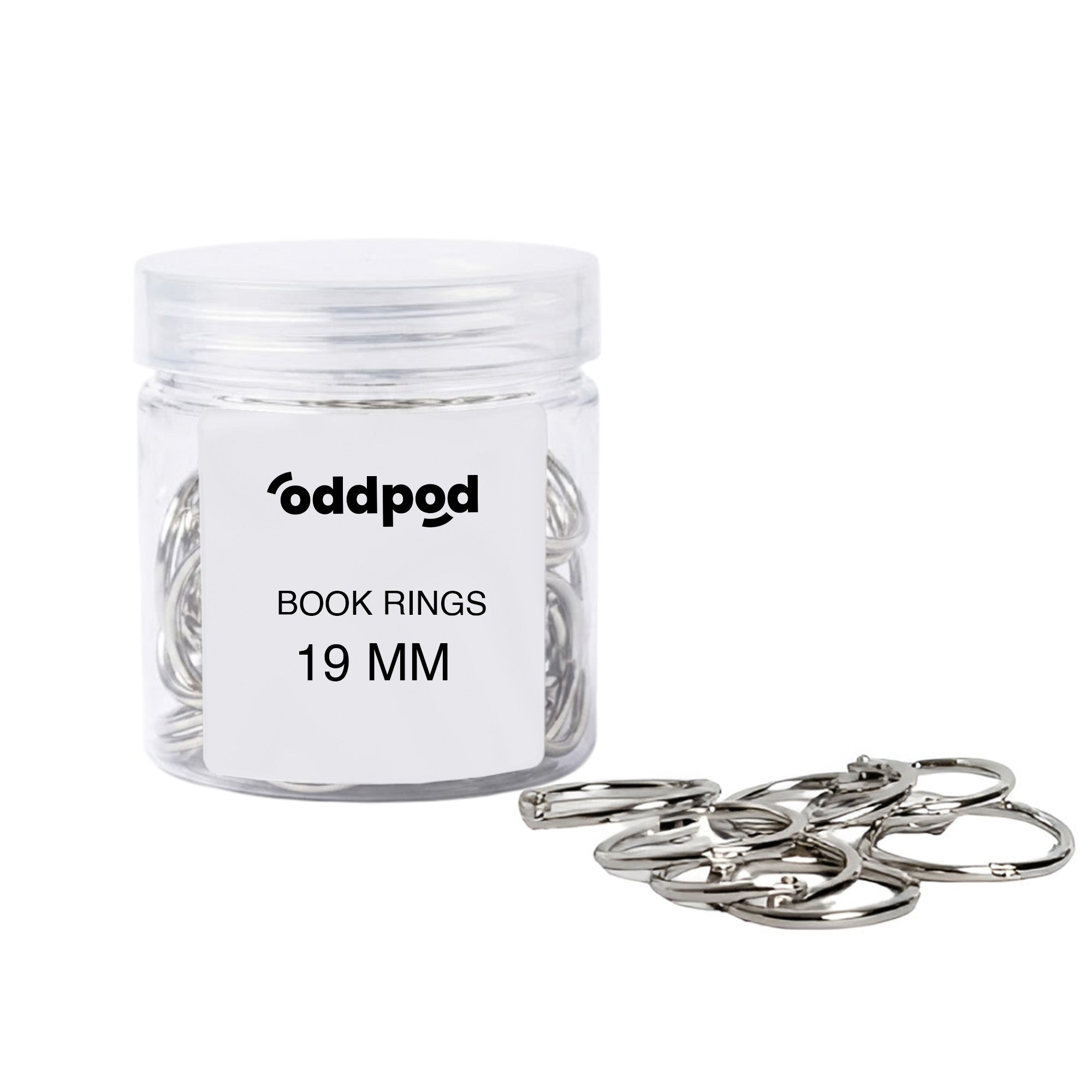 19mm Book Rings - Silver - oddpod