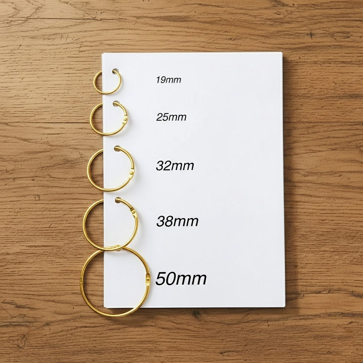 19mm Book Rings - Gold - oddpod